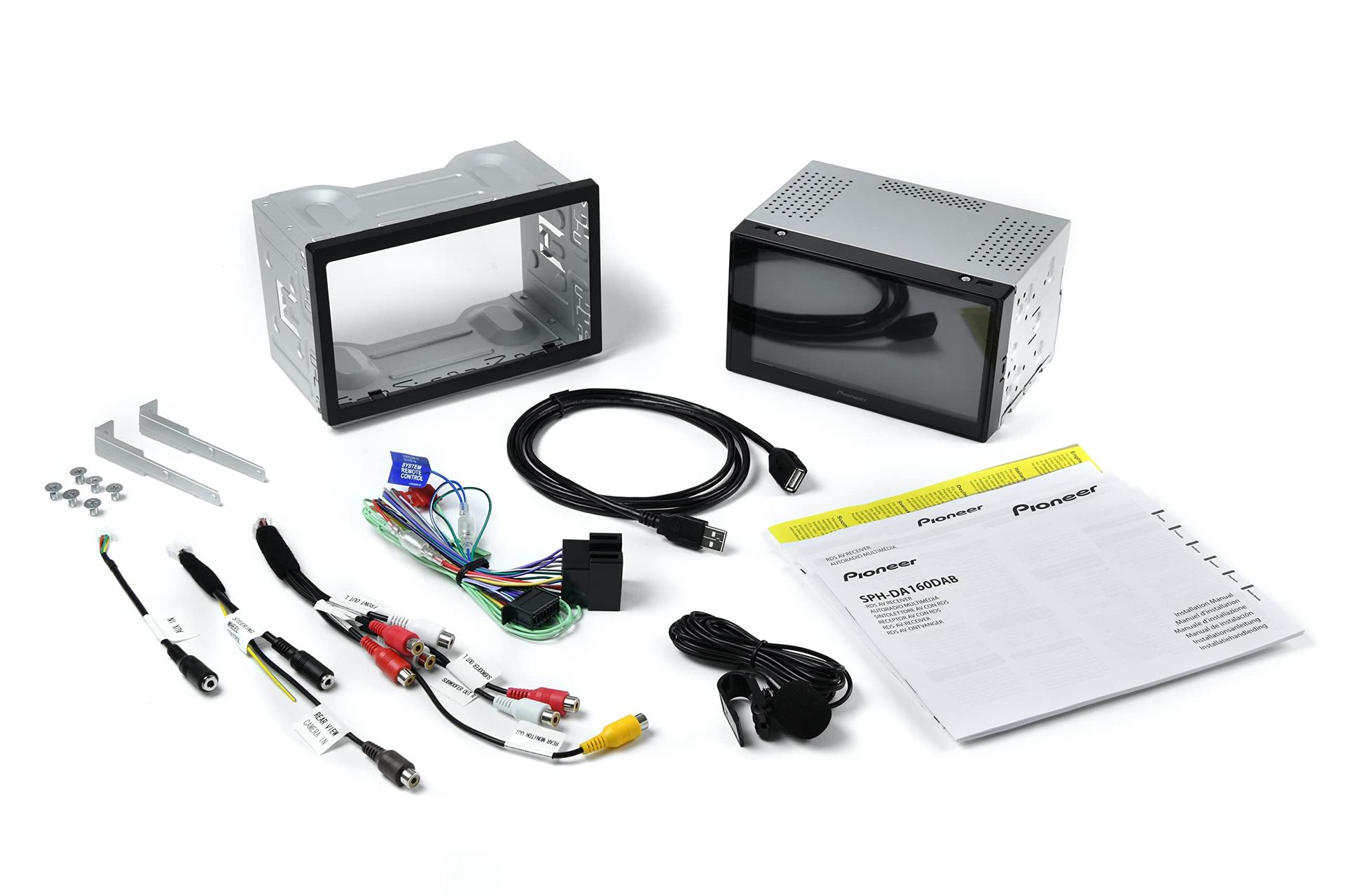 Pioneer SPH-DA160DAB-AN, 6,8″ 2-DIN meediavastuvõtja Apple CarPlay, Android Auto, DAB+ ja Bluetoothiga, koos DAB-antenniga – kasutusnäide