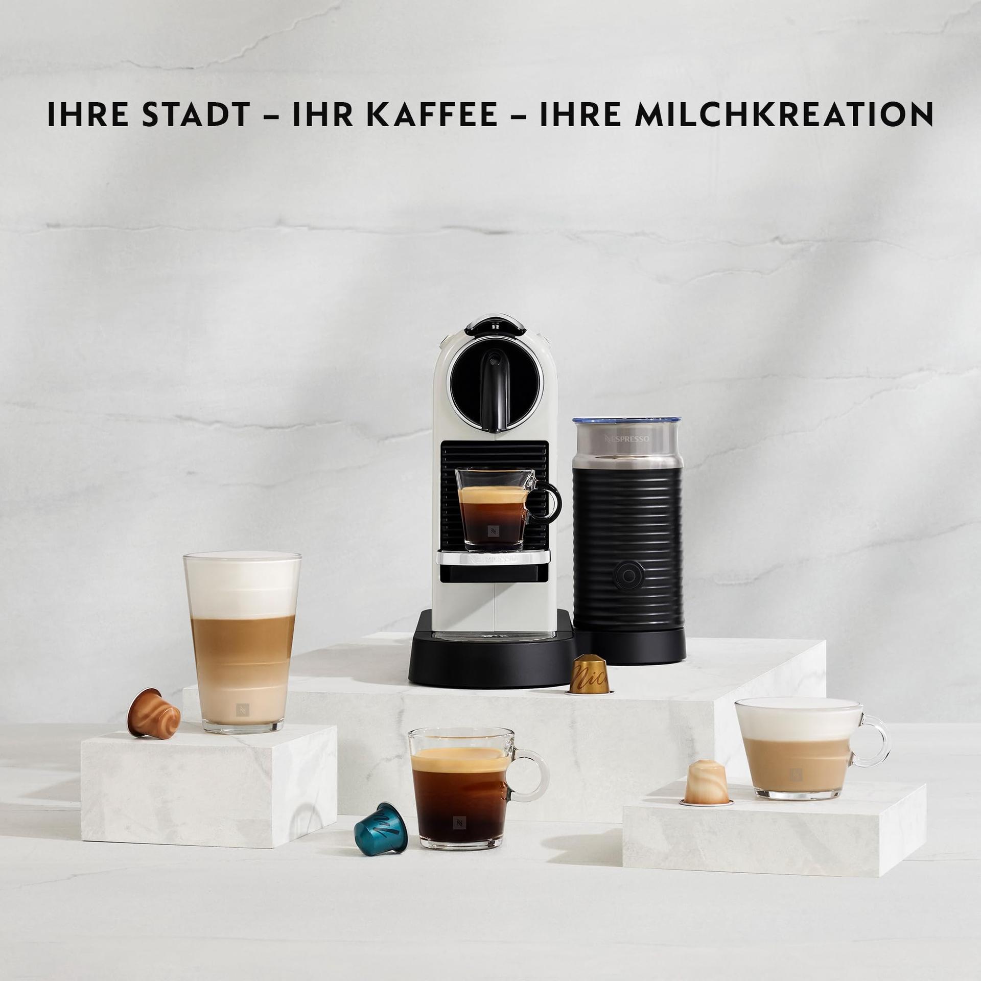 Nespresso De’Longhi Citiz EN267.WAE kohvikapslite masin piimavahustajaga, 1710W, 1L, 37.2 x 21.8 x 27.7 cm, kreemikasvalge – detailne vaade