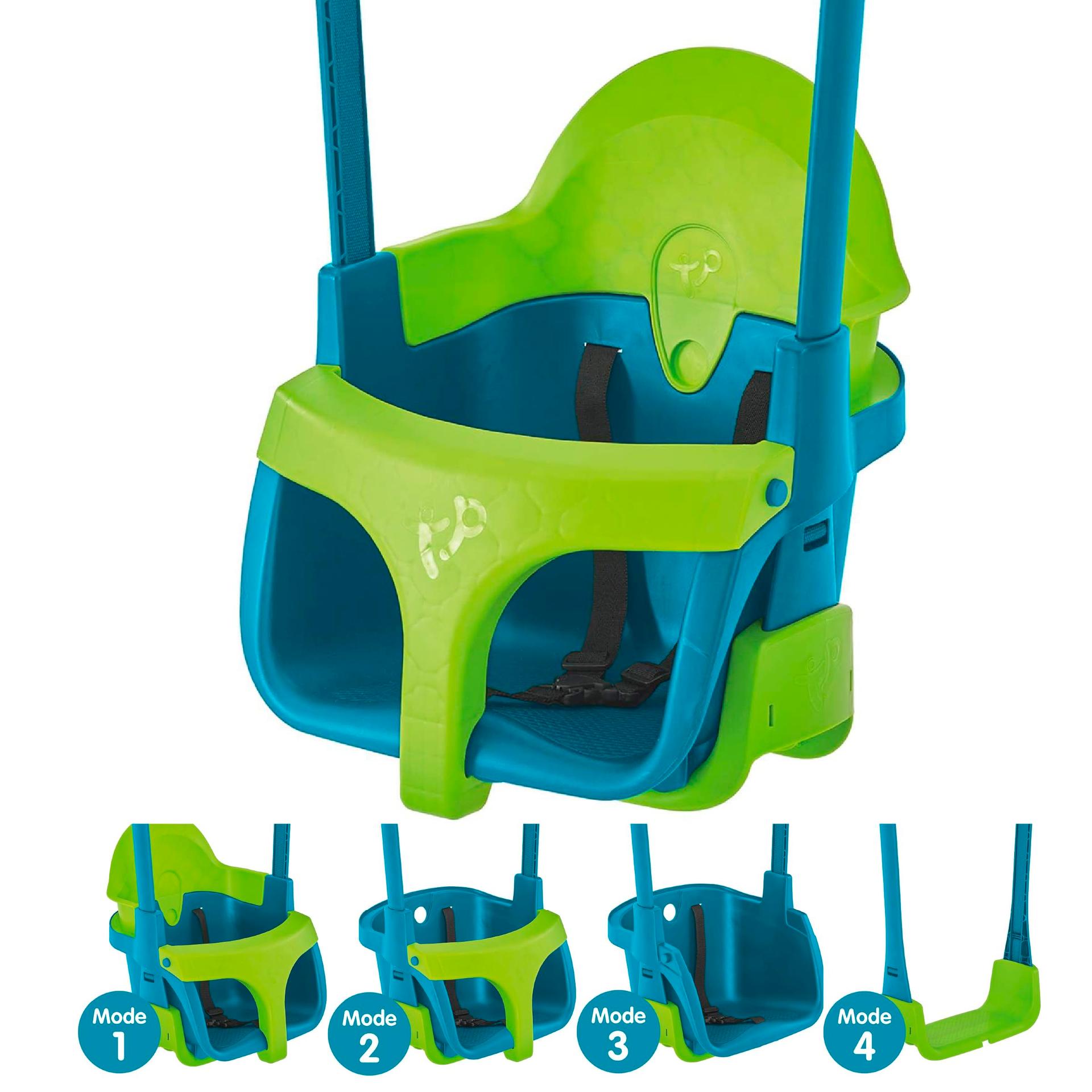 TP Toys TP900 Monate 4-ühes reguleeritav Quadpod beebikiik alates 6 kuust kuni 8-aastastele lastele, roheline-sinine, universaalne suurus