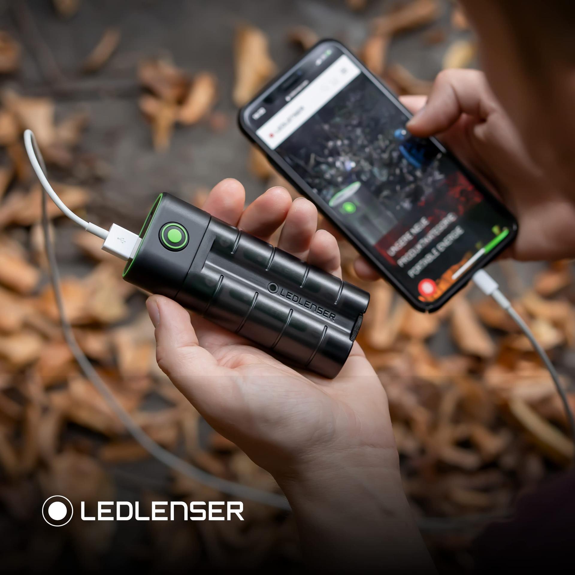 Ledlenser Flex10 Outdoor USB-C toitepank laadija, 2 eemaldatavat liitiumakut tüüp 21700, kiire laadimine, vastupidav korpus, IP65 kaitse tolmu, vee ja lühise eest, laadimis- ja mahtuvuse näidik – pilt 9