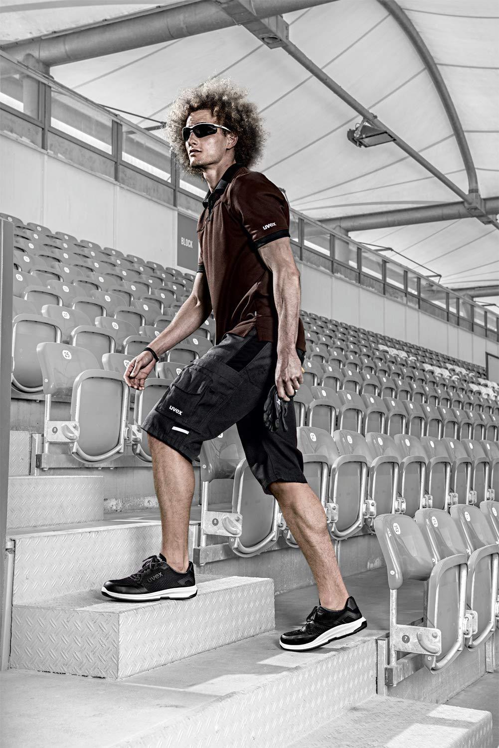 Uvex 1 Sport S3 ESD turvajalatsid meestele – Mugavad ja hingavad töökingad – Kerged ja ergonoomilised poolkingad, must, suurus 43 EU – pilt 6