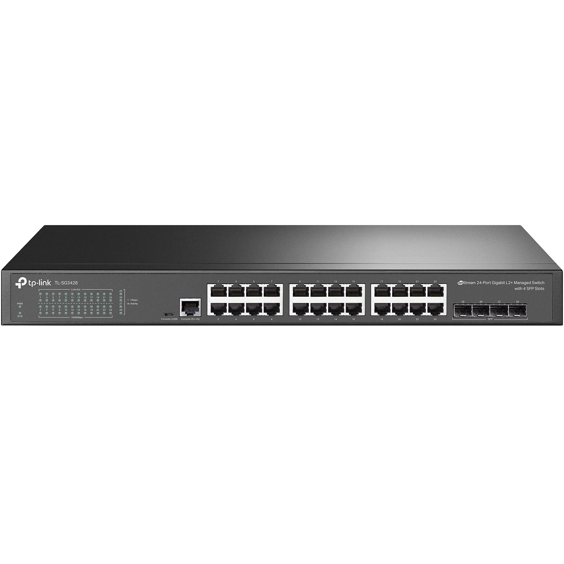 TP-Link TL-SG3428 24-Port Gigabit L2 hallatav võrgulüliti 4 SFP-pesaga (19-tolline rack-paigaldus