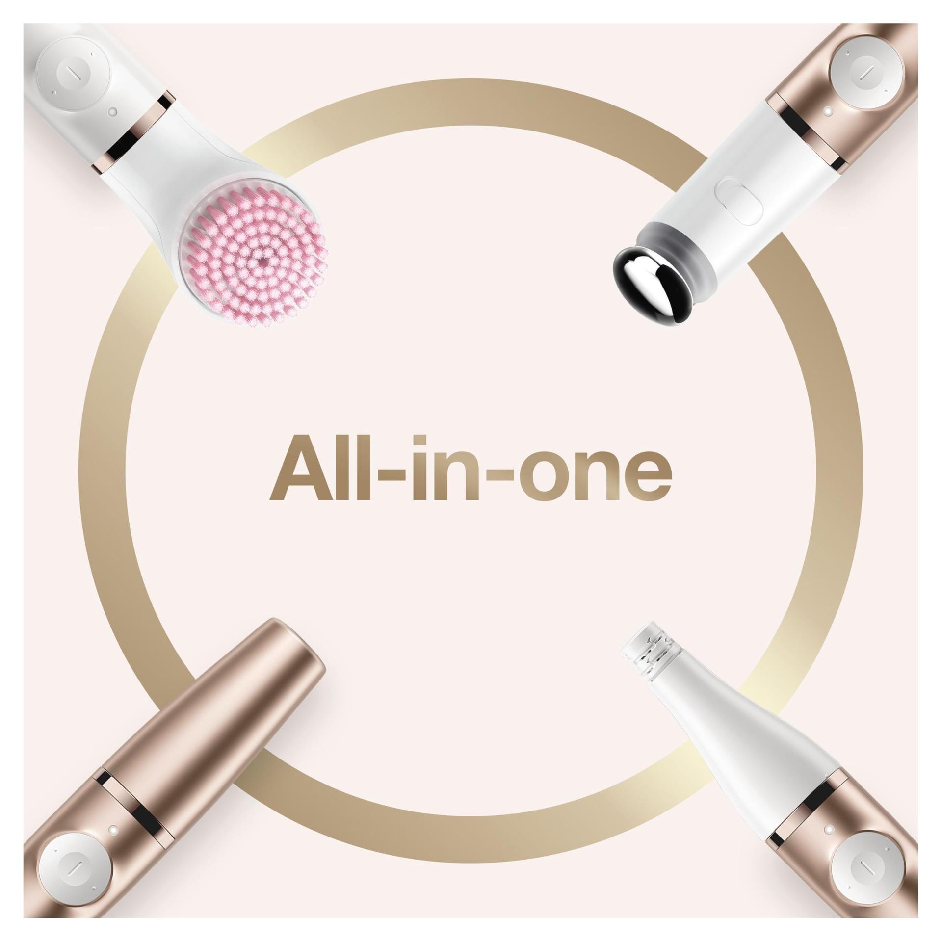 Braun FaceSpa Pro Beauty Set näoepilaator naistele / näokarvade eemaldaja, näopuhastushari, hoiukarp, karvaeemaldus, disainitud Saksamaal, puhastus ja naha pinguldamine, SE921 – lisavaade