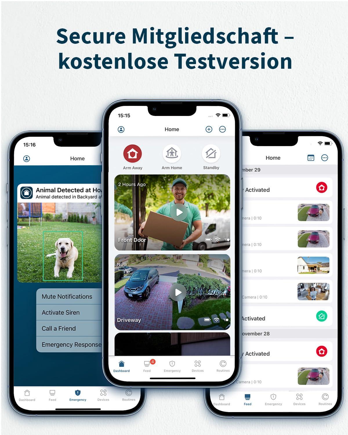 Arlo Sisevalvekaamera, 2-osaline komplekt, HD-video, kahepoolne heli, liikumisandur, juhtmega, ideaalne beebimonitorina, lemmikloomakaamerana, koduvalveks + Arlo Secure plaani prooviperiood, valge – pakend ja tarvikud