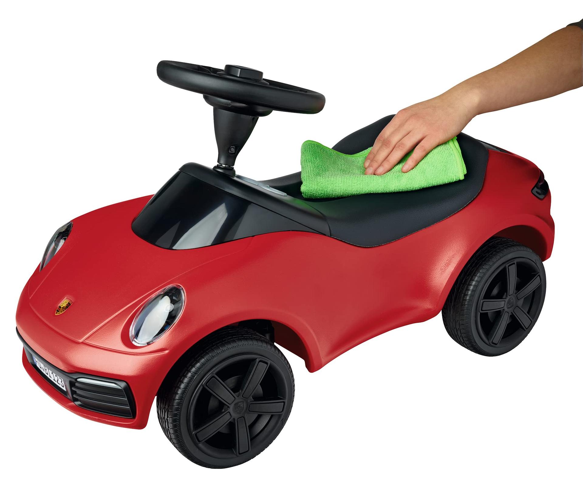 BIG – Baby Porsche 911 – Kujundatud Porsche Design Studios poolt, laiade vaiksete rehvide ja hea haarduvusega rooliga, lükatav auto, lastele alates 18. elukuust, punane – lisavaade