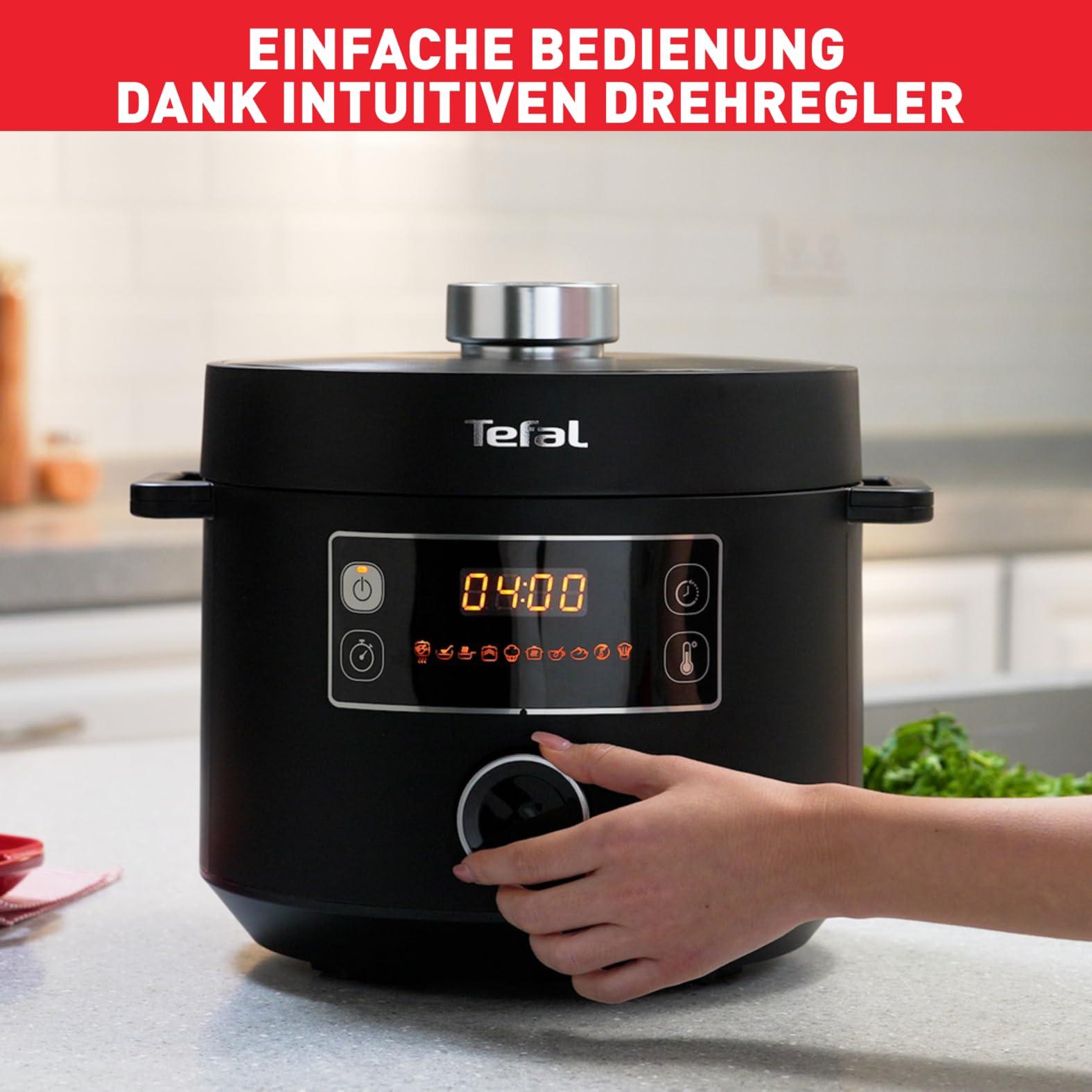 Tefal CY7548 Turbo Cuisine Multikeetja, 1000W, plastik, 5 liitrit, must – pakend ja tarvikud