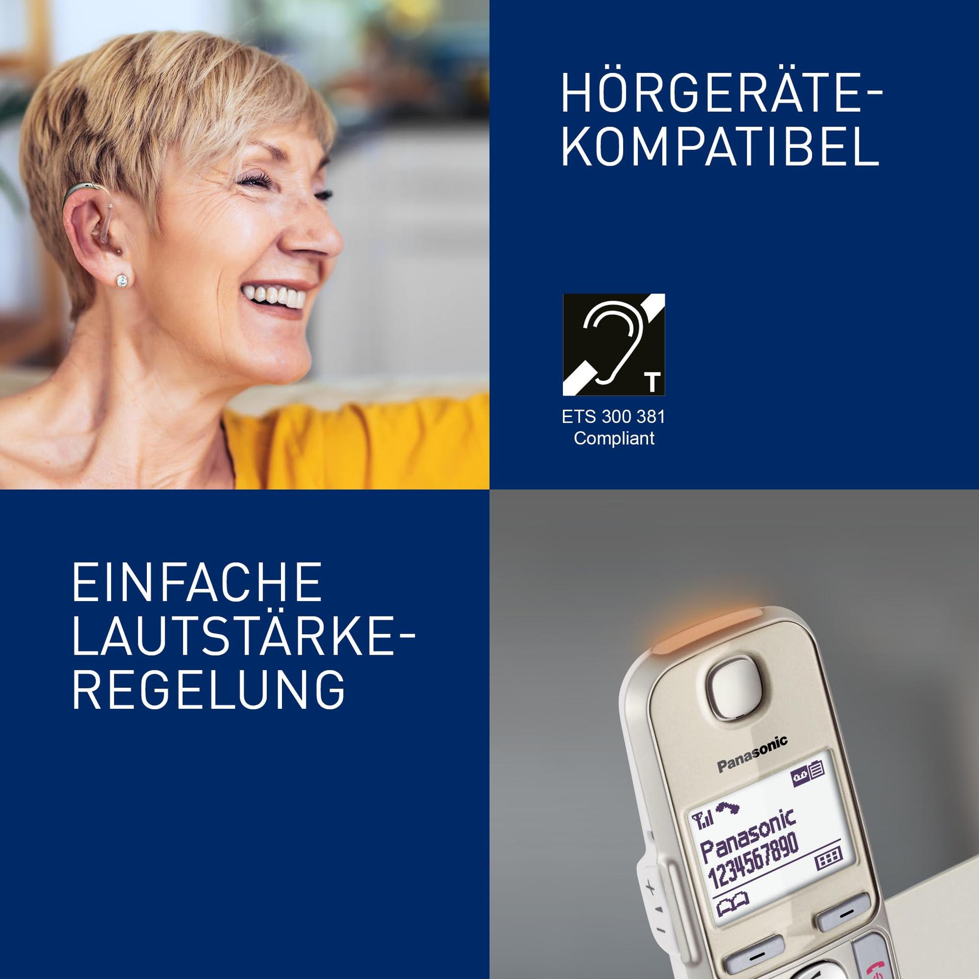 Panasonic KX-TGE262GN juhtmevaba telefon koos kõneleja ja vastajaga (kuni 1 000 telefoninumbri blokeerimine, suur kontrastne kirjasuurus, eriti vali kuuldi, täisdublex valjuhääldi) – pilt 8