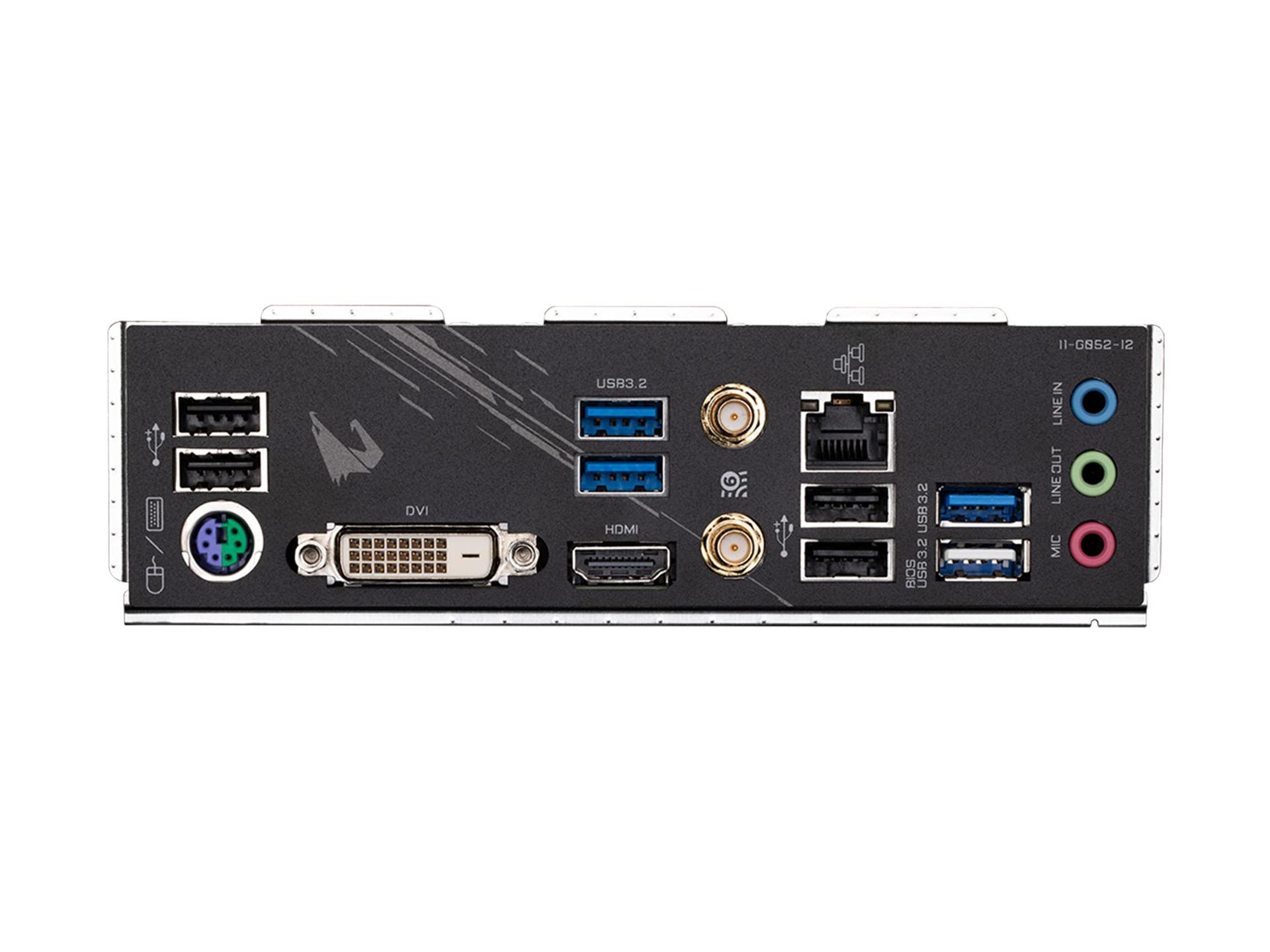 Gigabyte B550M AORUS Elite AX (AM4/AMD/B550/Micro ATX/Single M.2/SATA 6Gb/s/USB 3.2 Gen 1/Realtek GbE LAN/PCIe 4.0/Emaplaat) – lisavaade