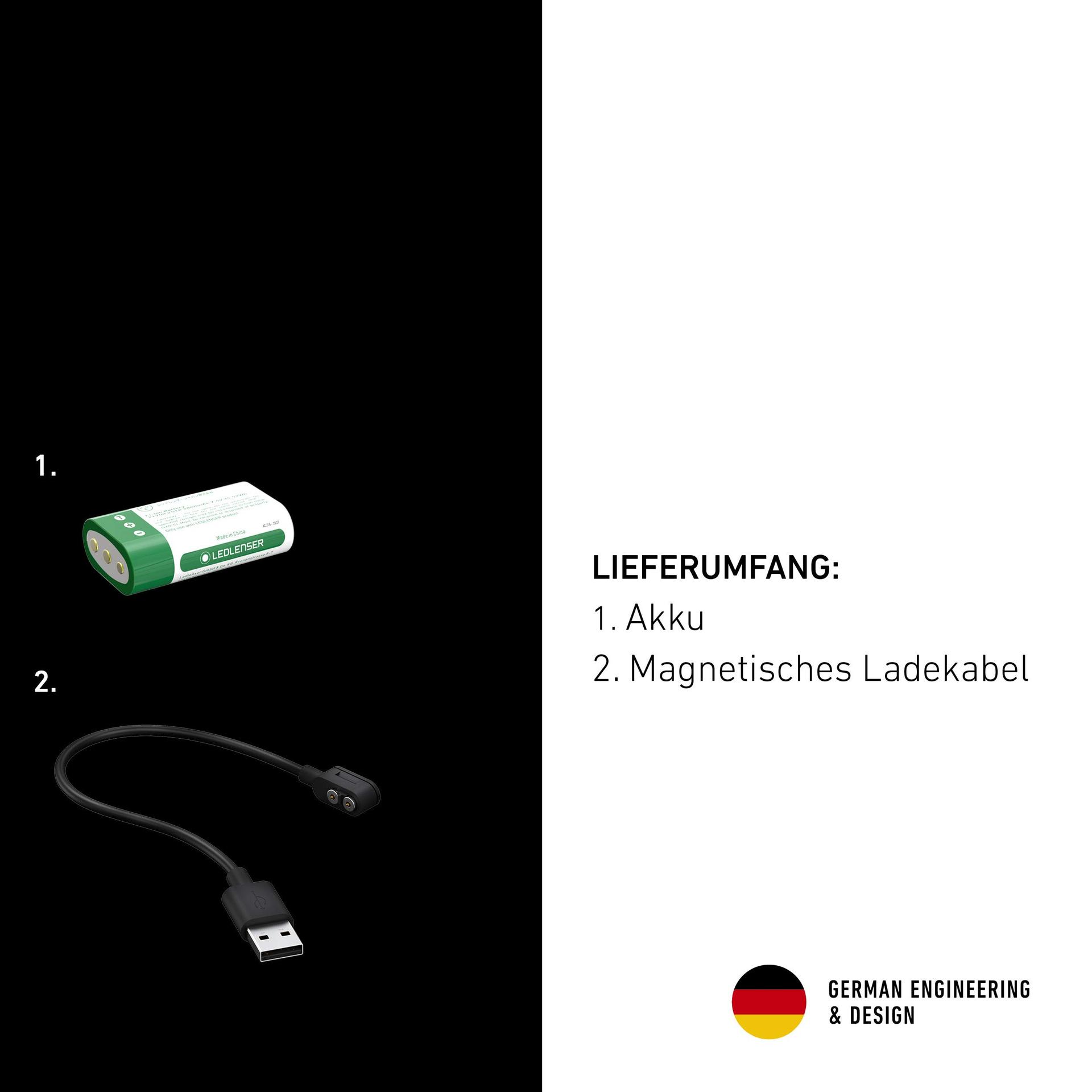Ledlenser H5R Core pealamp LED, 500 luumenit, laetav liitiumakuga, veekindel IP67, fokuseeritav, sujuvalt hämardatav, Constant Light, valgustuskaugus 200m, USB magnetlaadimiskaabel – pilt 6