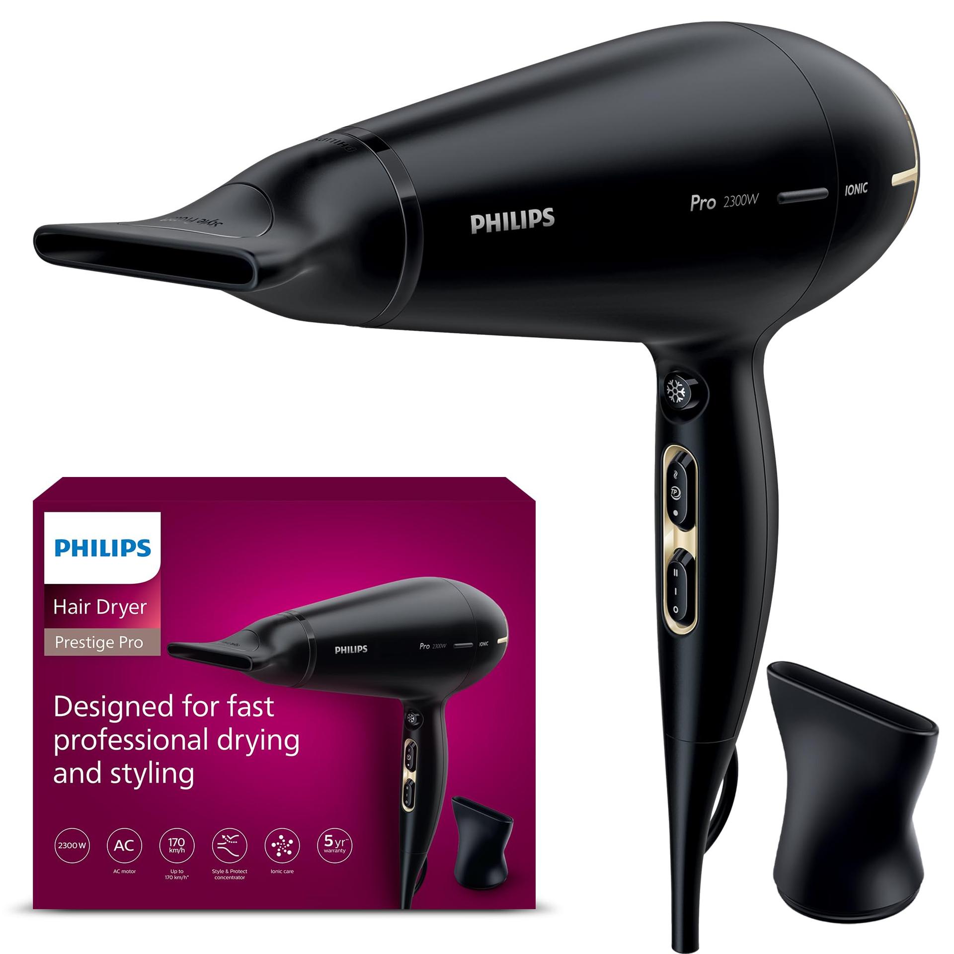 Philips Prestige Pro föön – professionaalne juuste kuivatamine ja stiliseerimine, 2 düüsi, 2 300 W, mudel HPS920/00