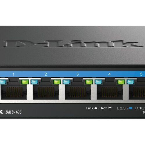 D-Link DMS-105 5-pordiline Multi-Gigabit haldamata lauaarvuti switch (5x 2