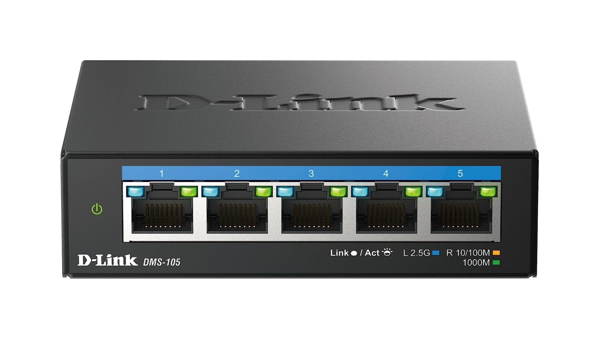 D-Link DMS-105 5-pordiline Multi-Gigabit haldamata lauaarvuti switch (5x 2