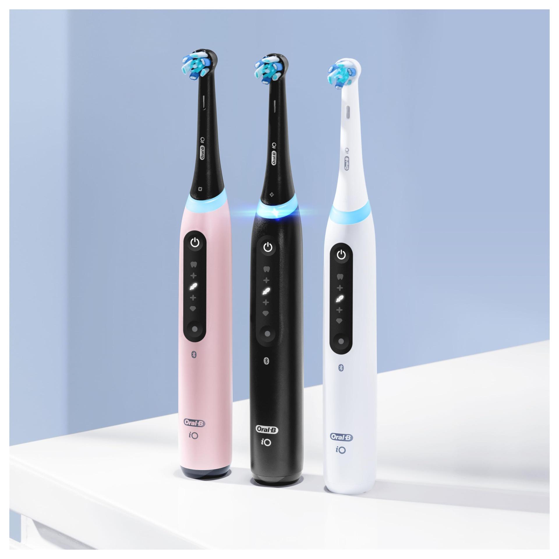Oral-B iO Series 5 Plus Edition Elektriline Hambahari, 3 vahetatavat harjapead, valgendav efekt, reisikarp, 5 puhastusrežiimi, disainitud Braun poolt, kingitus mehele/naisele, matt must – lisavaade
