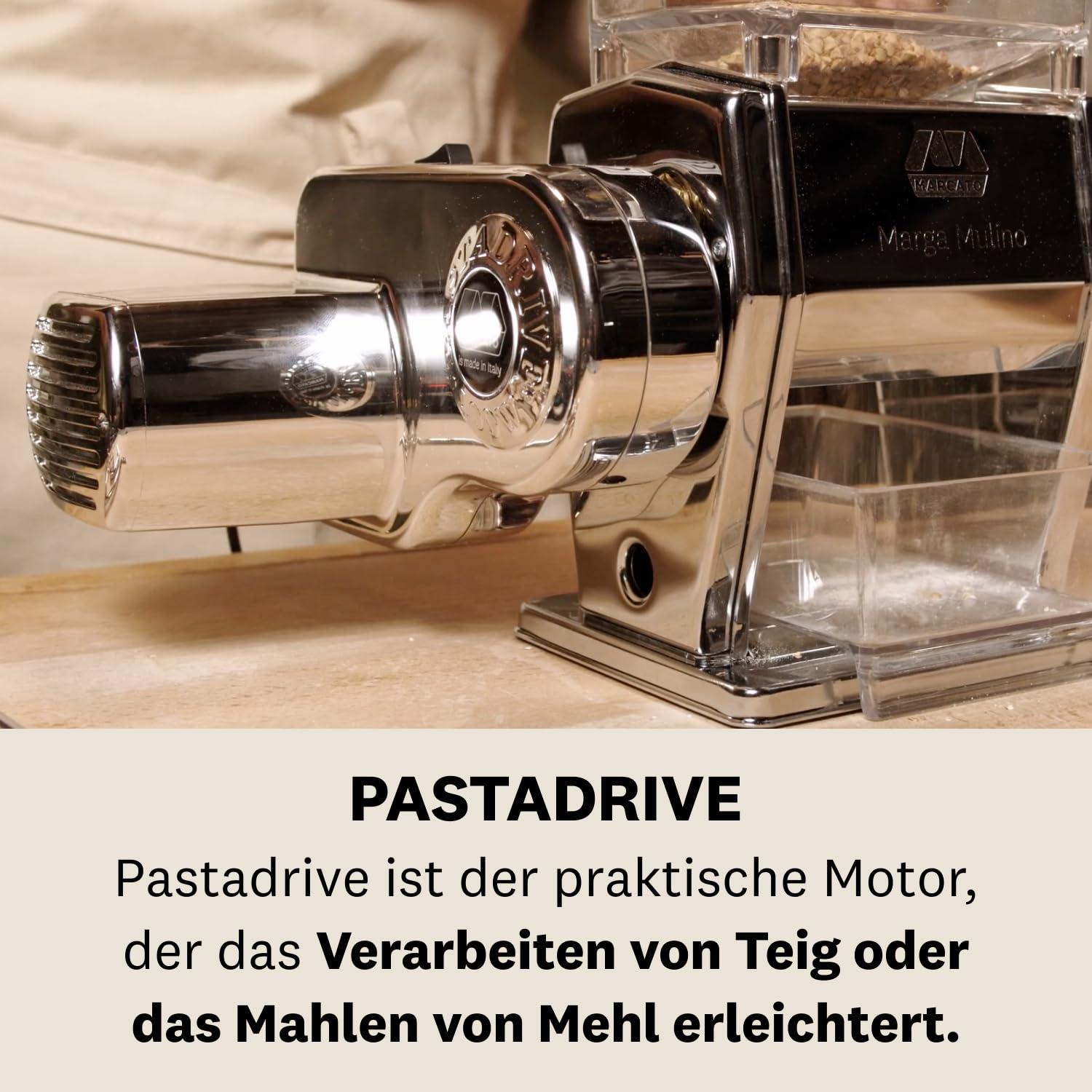 Marcato Pastadrive-mootor, hõbedane/must, PD-220V – pakend ja tarvikud