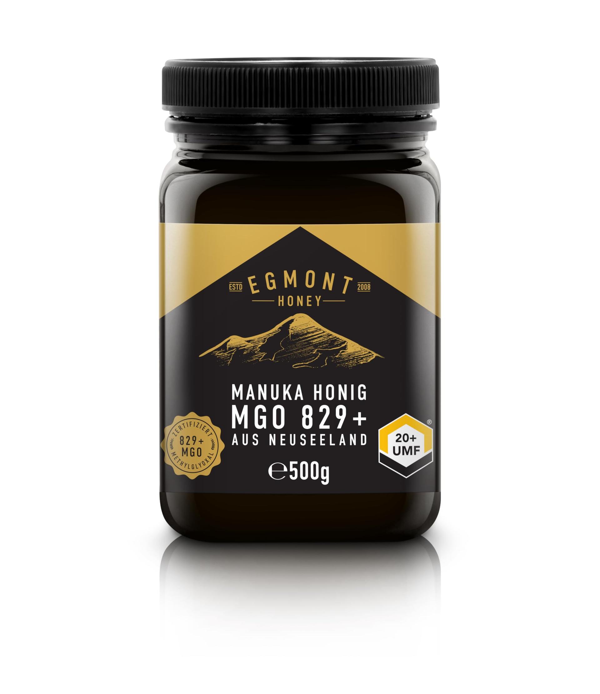 Egmont Manuka Mesi 829+ MGO 20+ UMF 500g | Sertifitseeritud MGO- ja UMF-sisaldus | 100% Naturaalne Toores Mesi | Valmistatud Uus-Meremaal