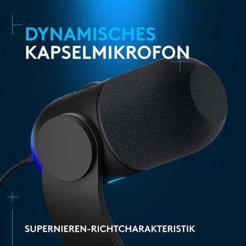 Logitech G Yeti GX dünaamiline RGB-mängumikrofon LIGHTSYNC-iga