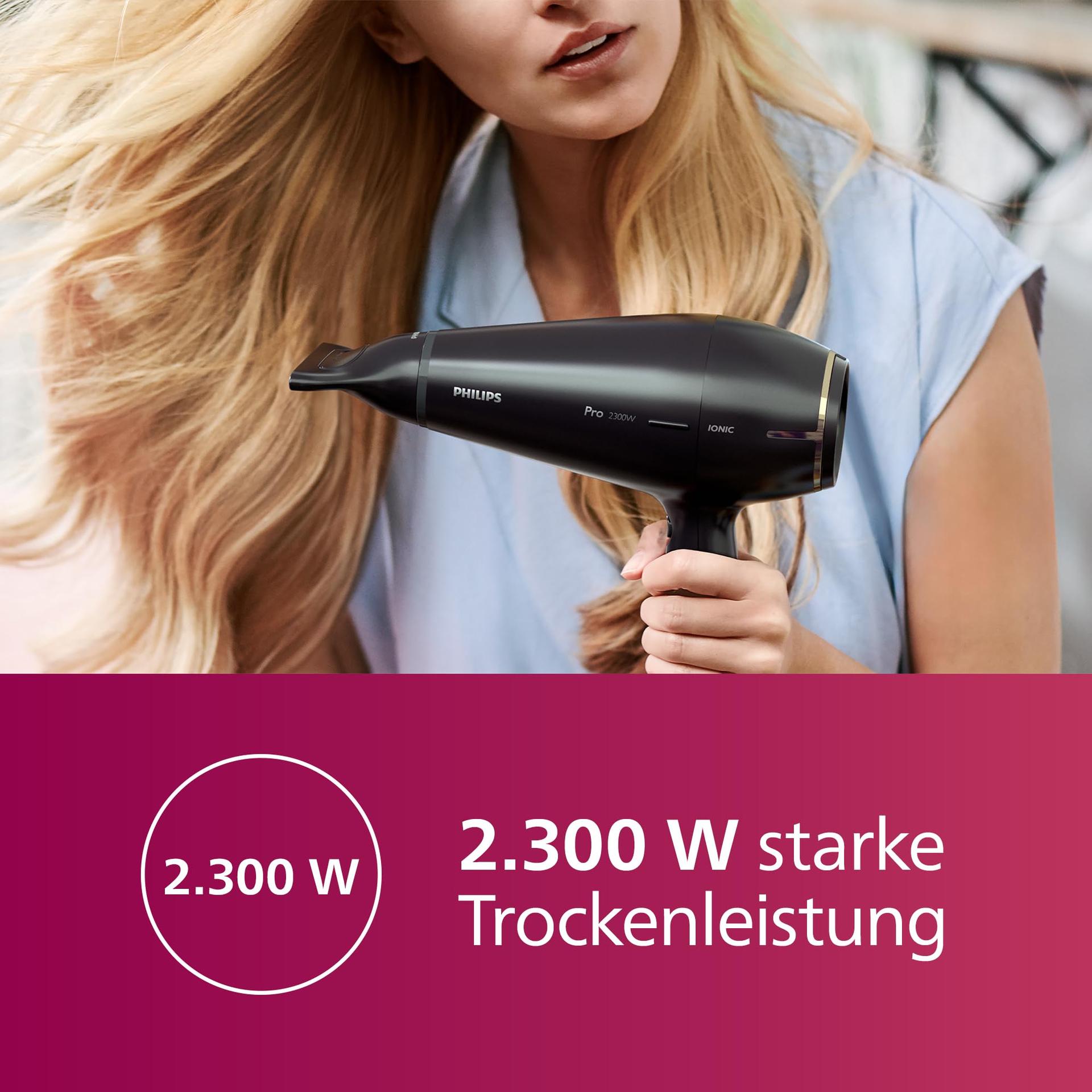 Philips Prestige Pro föön – professionaalne juuste kuivatamine ja stiliseerimine, 2 düüsi, 2 300 W, mudel HPS920/00 – pakend ja tarvikud
