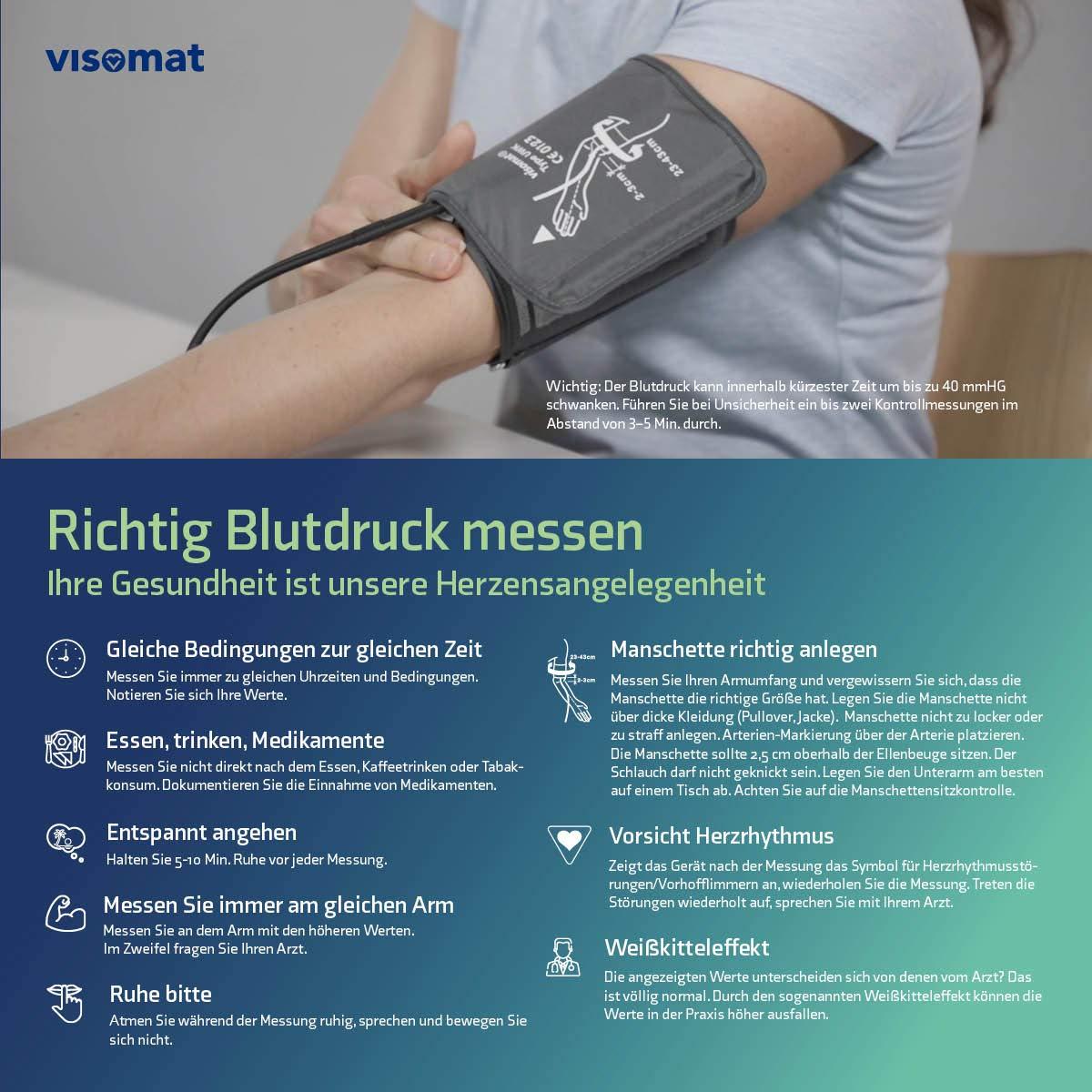 visomat 24046 comfort 20/40 – Õlavarre vererõhumõõtja õrna ja täpse mõõtmise jaoks täispumbamise ajal, 1 tk (1 pakk) – pilt 7