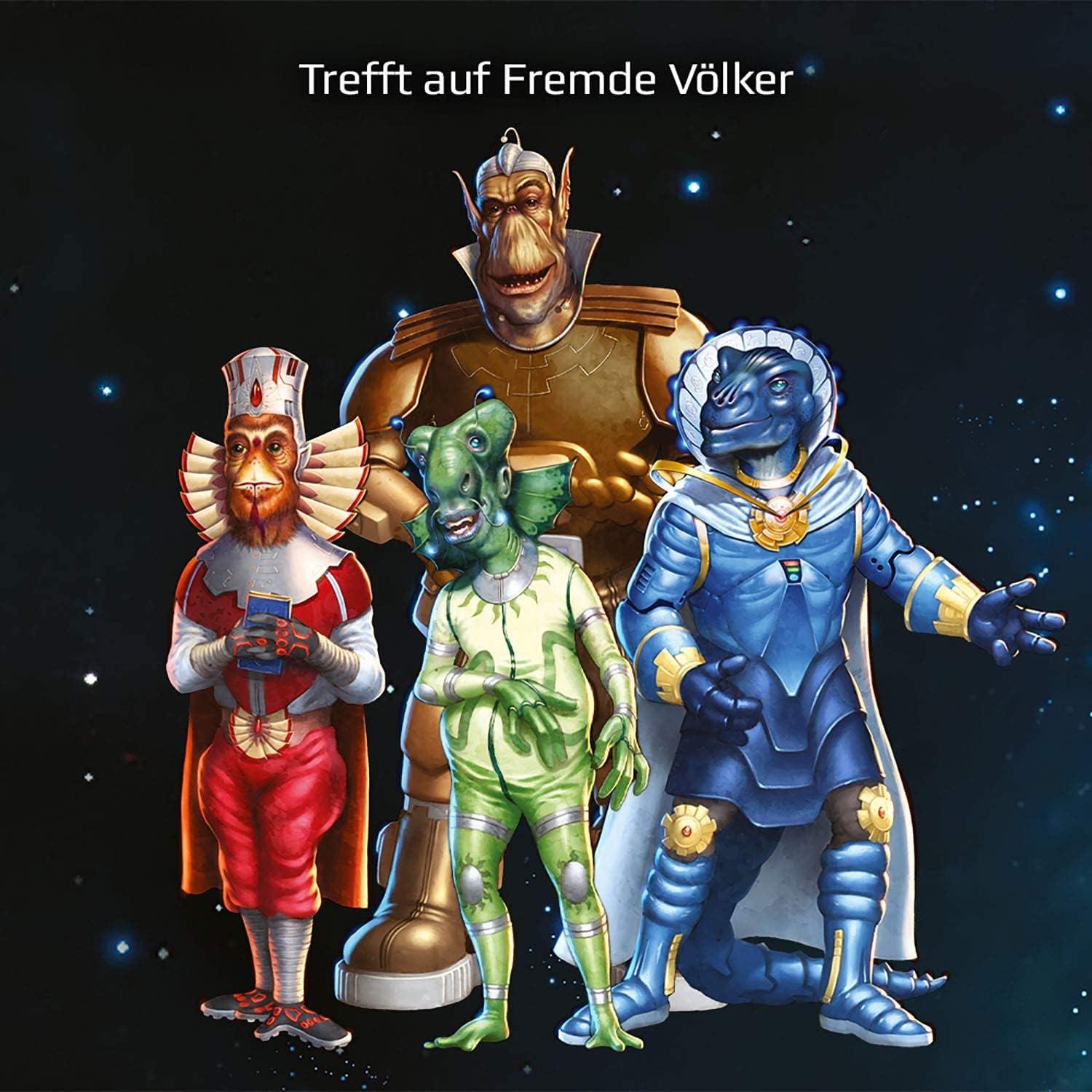 KOSMOS 693183 Catan – Täheuurijad, lauamäng 3-4 mängijale alates 12. eluaastast, iseseisev strateegiamäng klassikalisest Catanist – pakend ja tarvikud