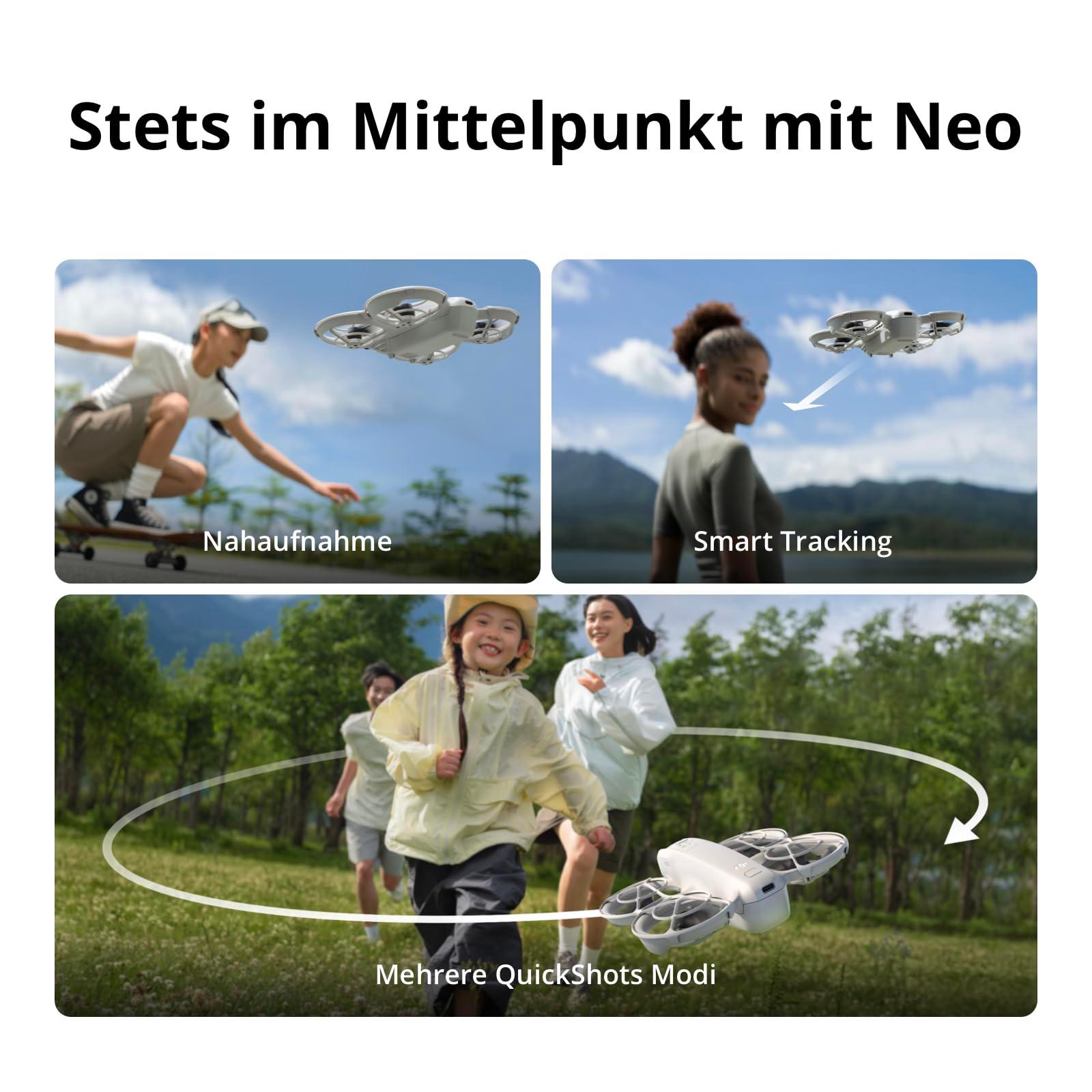 DJI Neo Motion Fly More Combo – Minidroon 4K UHD-kaameraga, 135 g, jälgimisfunktsiooniga, RC Motion 3 ja 3 akuga – kasutusnäide