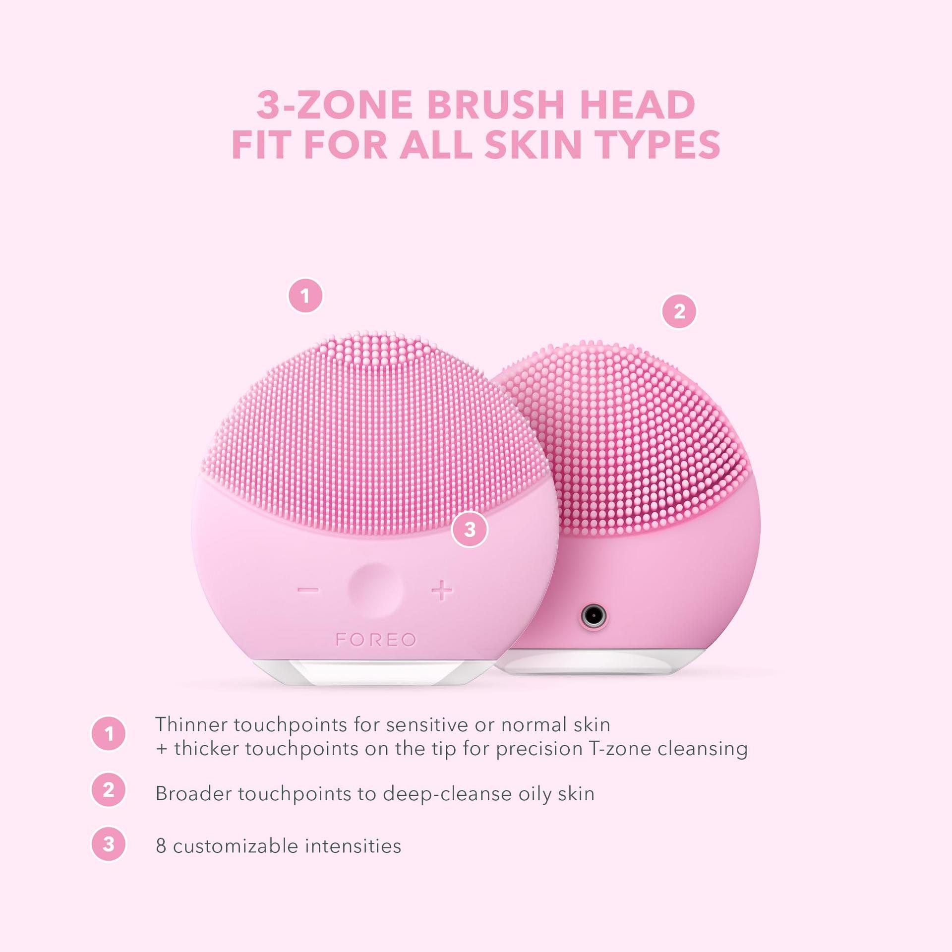 FOREO LUNA mini 2 näopuhastushari | Reisiversioon | Elektriline näomassaažiseade | Kõigile nahatüüpidele ülihügieeniline nahahooldus | Lihtne näopuhastus | Elektriline silikoonist näopuhastaja – lisavaade