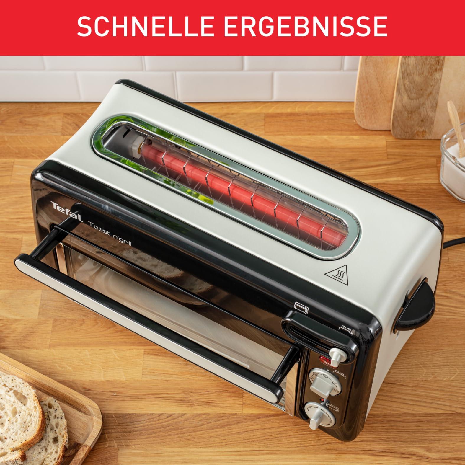 Tefal Toast n’ Grill TL6008, 2-in-1 röster ja mini-ahi, väga energiatõhus ja kiire, 1300 W, 43,5 x 28,5 x 22,5 cm, must/alumiinium matt, 220-240V, 50-60Hz – pilt 6