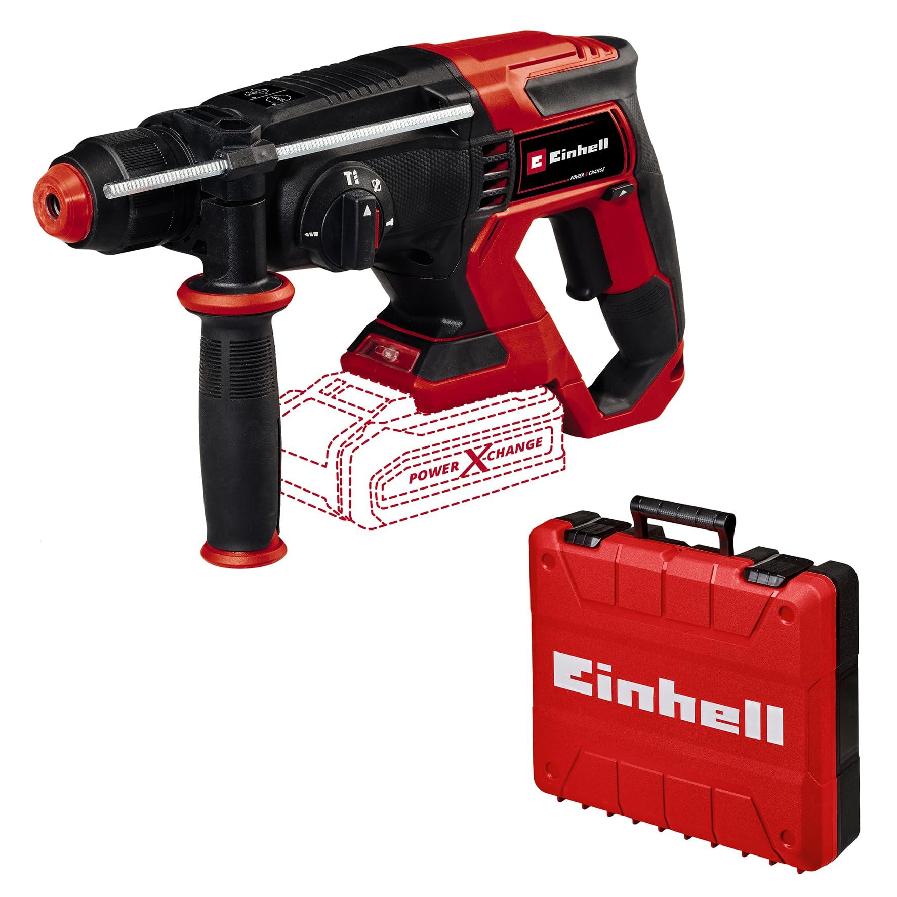 Einhell akutrell-haamer TE-HD 18/20 Li-Solo Power X-Change (18 V, 1,8 J, 20 mm puurimisvõime betoonis, 4 750 min-1 maks. löögisagedus, sisaldab kohvrit, ilma akuta)