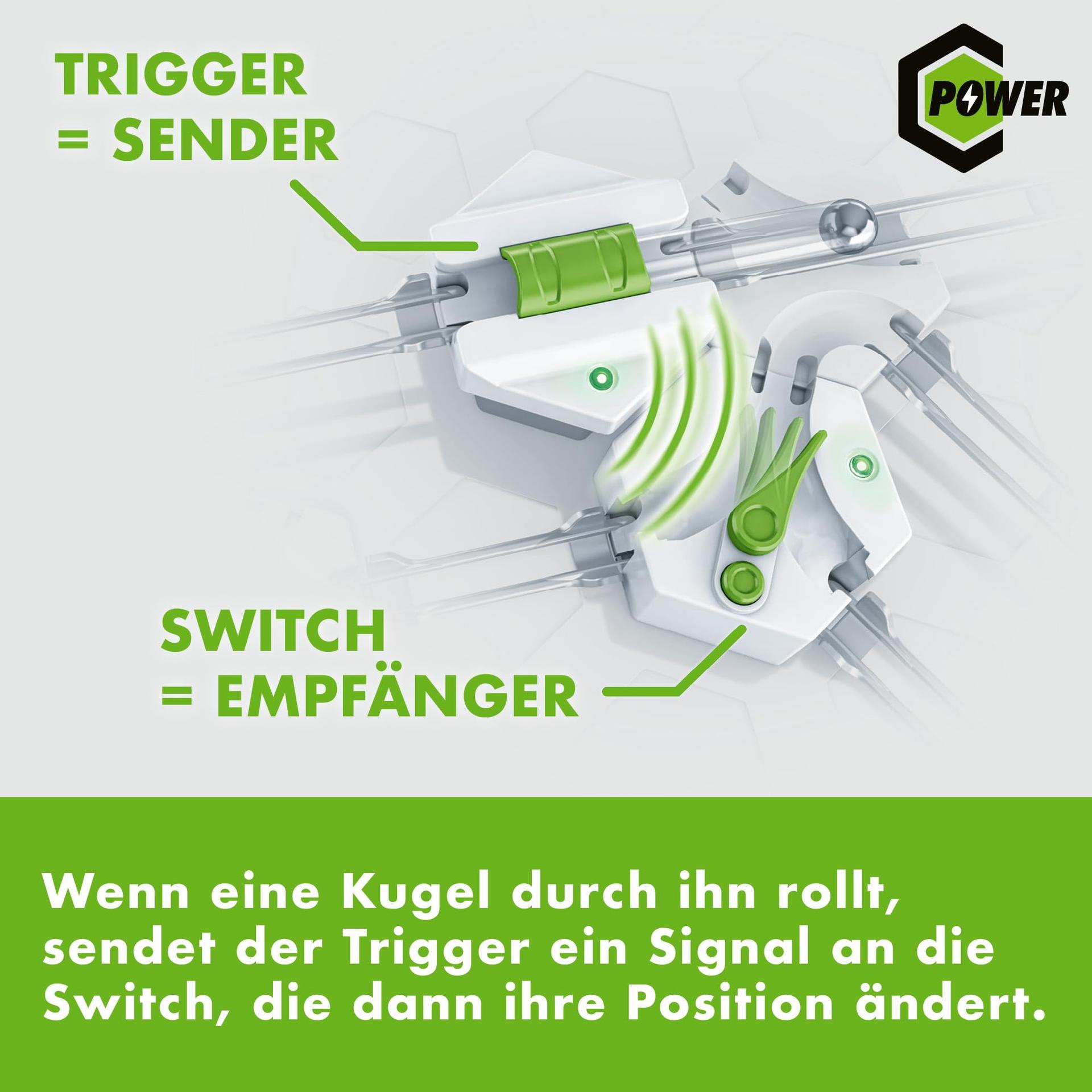 Ravensburger GraviTrax Power laiendus Interaction – Elektrooniline tarvik kuulirajale lastele alates 8. eluaastast. Ühildub kõigi GraviTrax toodete ja seeriatega – lisavaade