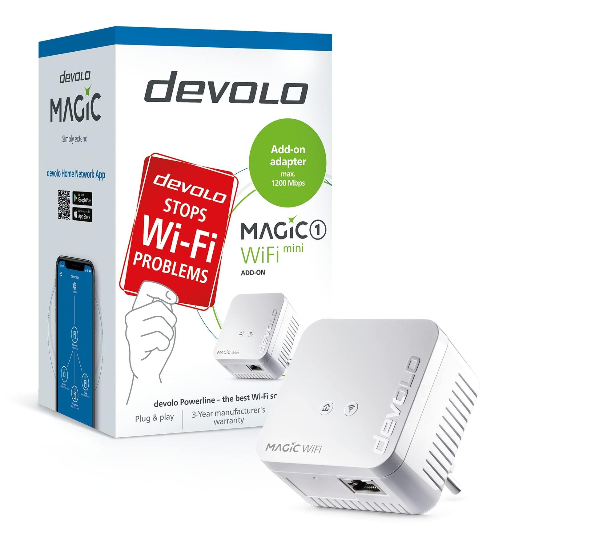 devolo Magic 1 WiFi mini: Täiendav adapter usaldusväärseks WiFi-ühenduseks elektrivõrgu kaudu, Mesh, G.hn-tehnoloogia, külaliste WiFi, Šveitsi pistik – detailne vaade
