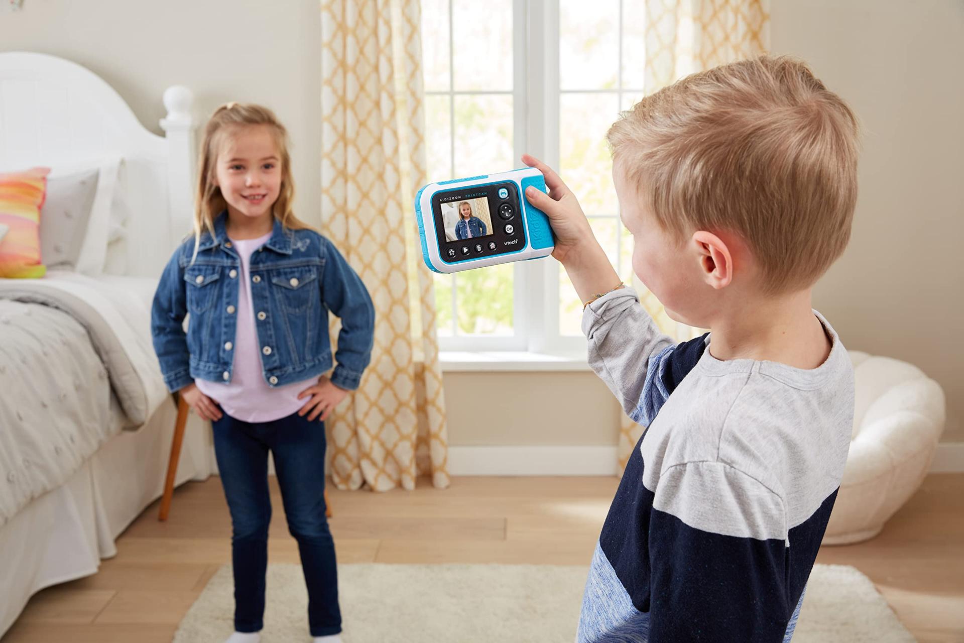 VTech KidiZoom Print Cam sinine – koheselt printiv lastekaamera, selfie- ja videofunktsioon, efektid, mängud, ideaalne lastele vanuses 4-12 aastat – pilt 9