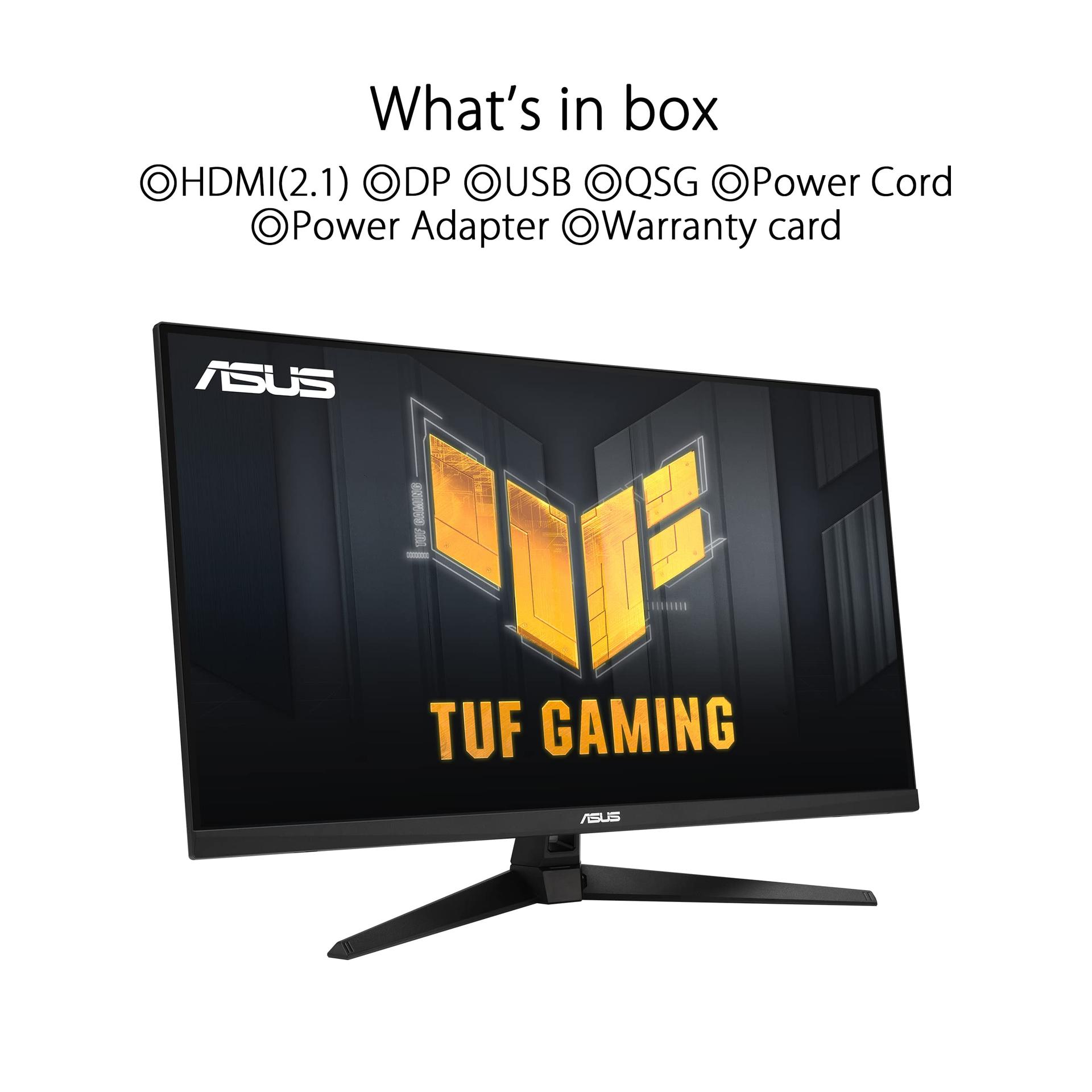 ASUS TUF Gaming VG32UQA1A – 31,5-tolline 4K UHD monitor – 160 Hz, 1 ms MPRT, FreeSync Premium, GameFast Input, DisplayHDR 400 – VA-paneel, 16:9, 3840×2160, DP 1.4 DSC, HDMI 2.1, USB, ergonoomiline, kõlarid – pilt 6
