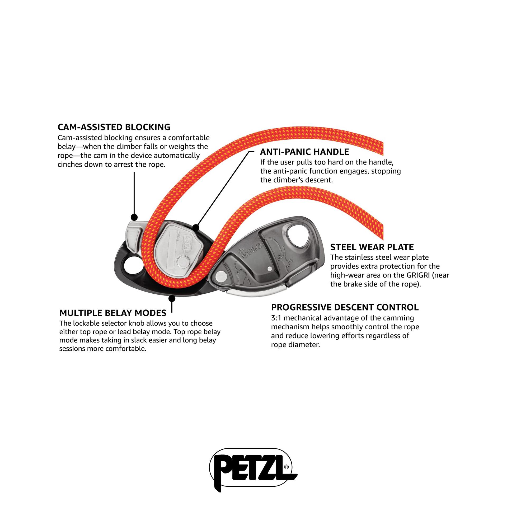 PETZL – GRIGRI+ laskumisseade – Unisex, lilla, universaalne suurus – detailne vaade