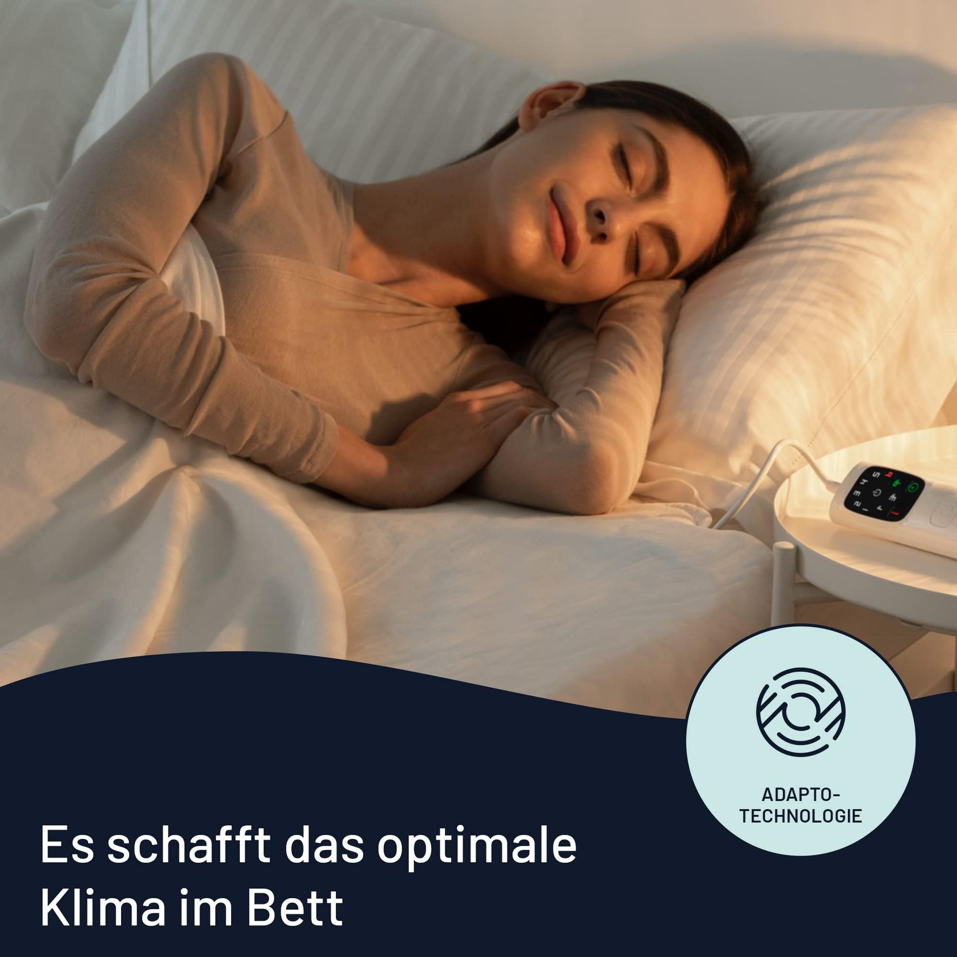 Imetec Scaldasonno Adapto Maxi Elektriline Soojendav Madratsikate, 195×90 cm, Reguleeritav Temperatuur, Kiire Kuumenemine, Hüpoallergeenne Kangas – pakend ja tarvikud