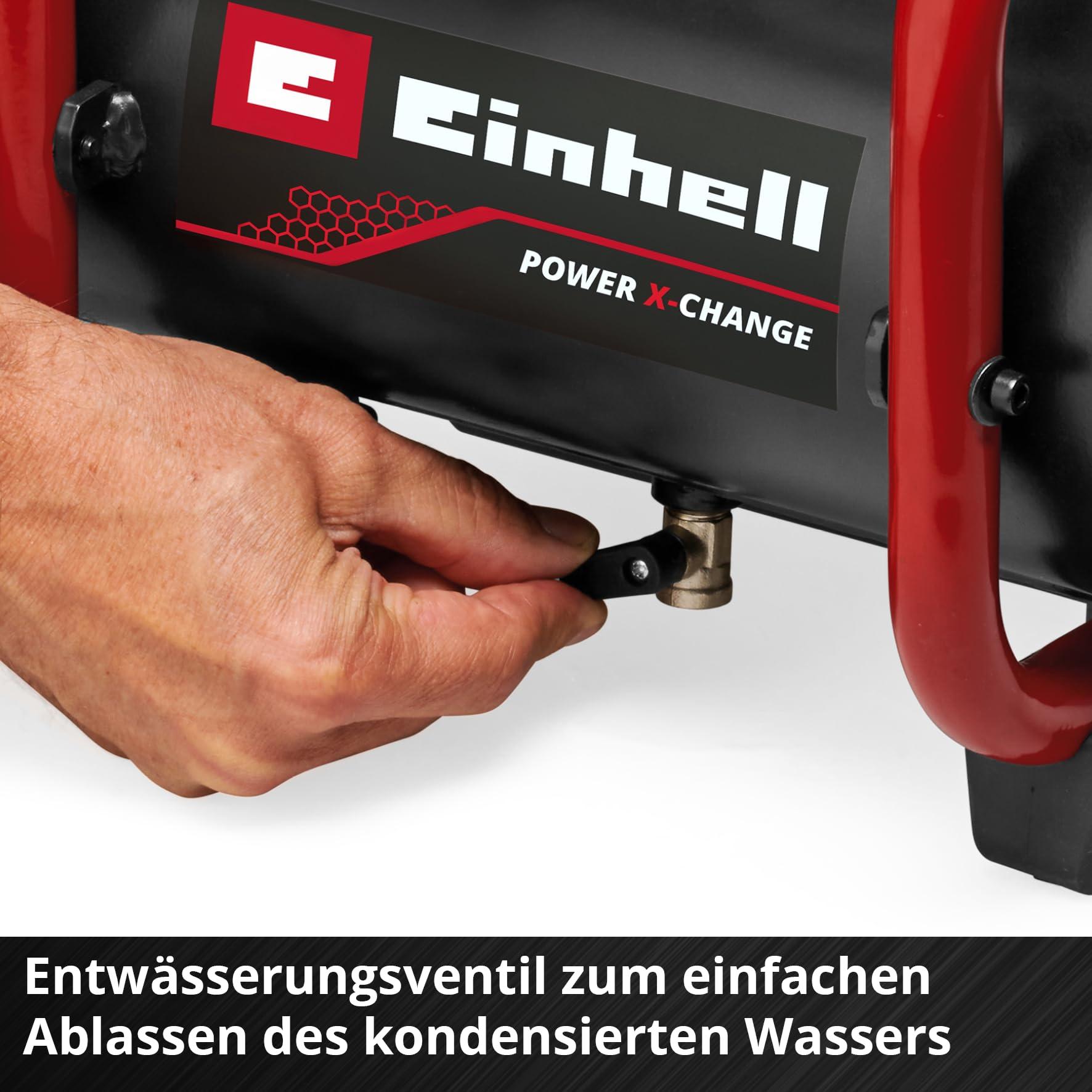 Einhell akuga kompressor TE-AC 36/150 Li OF-Solo Power X-Change (36 V, max. 8 bar, 6 l paak, 150 l/min imemisvõimsus, manomeeter, õlivaba, ilma akuta) – pilt 7