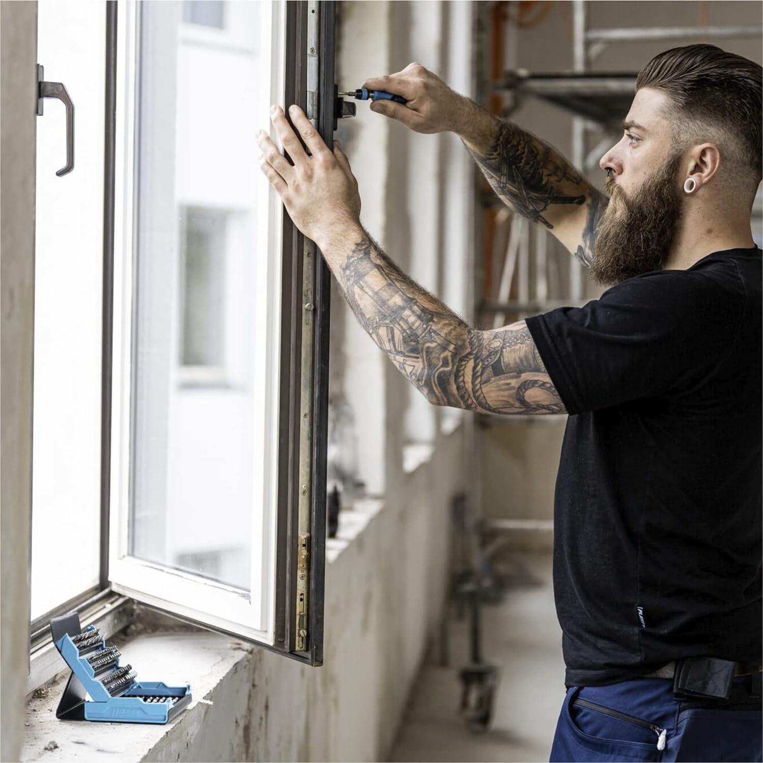 HAZET Smartcase bitsakomplekt 2200SC-3 | 96-osaline, kuuskantajam 6,3 mm (1/4 tolli), maksimaalne tööriistade arv kompaktsel kujul | kokkupandav tööriistasett, valmistatud Saksamaal – pakend ja tarvikud