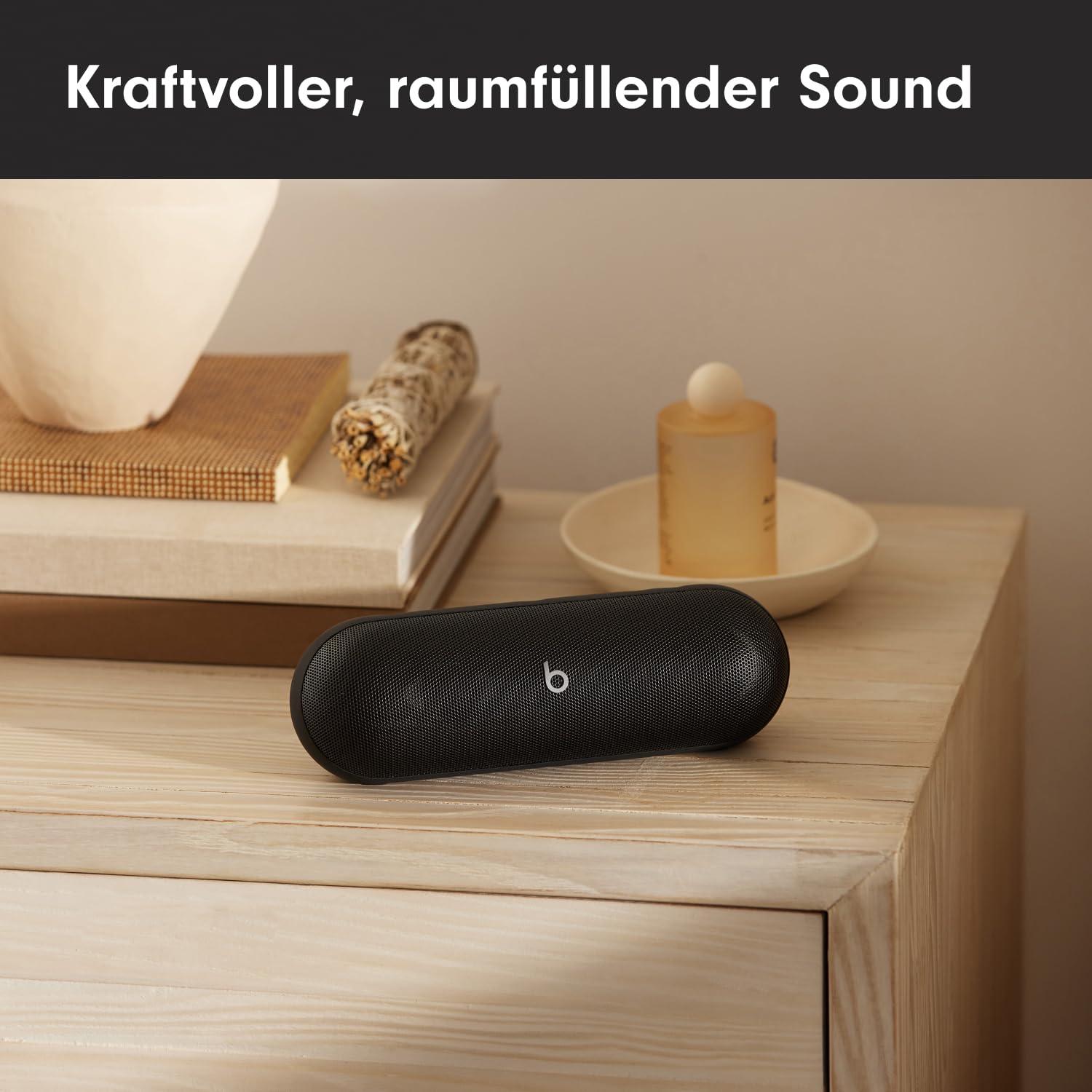 Beats Pill – Juhtmevaba Bluetooth kõlar ja kaasaskantav laadija USB-C kaudu, kuni 24 tundi aku kestvust, IP67 vee- ja tolmukindel, ühilduv Apple’i ja Androidiga – Mattmust – pakend ja tarvikud