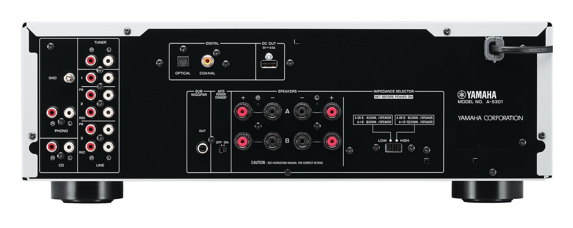 Yamaha A-S301 stereovõimendi D/A-muunduriga, must – kasutusnäide