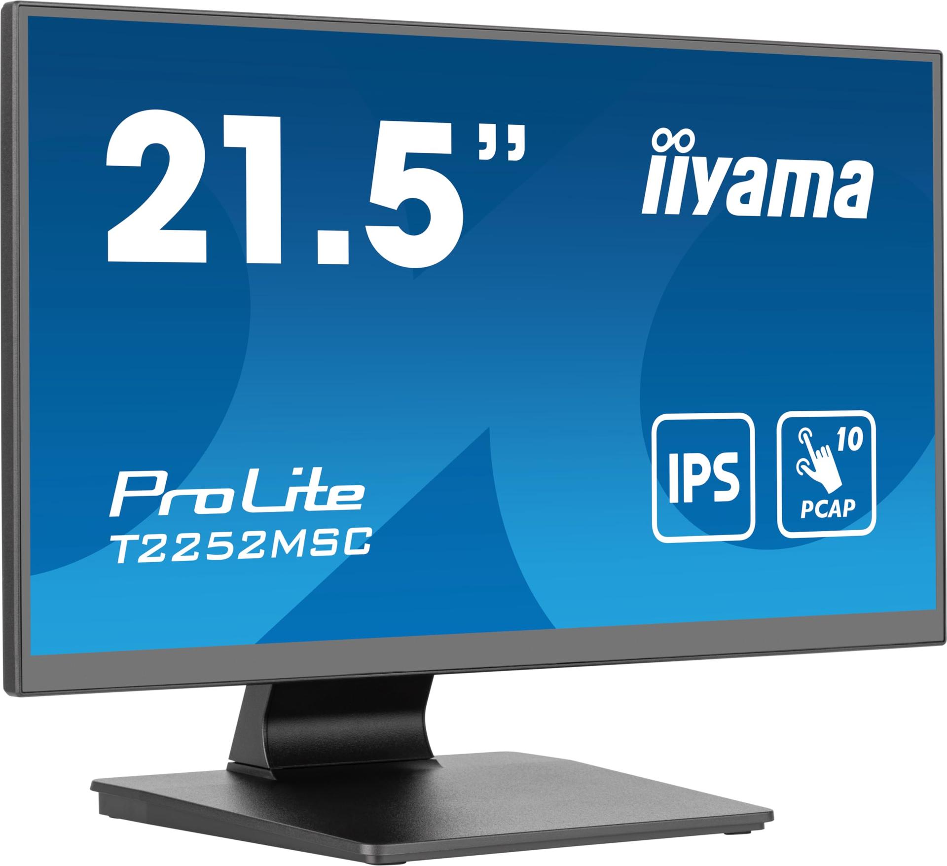 iiyama ProLite T2252MSC-B2 54,5 cm (21,5″) IPS LED-monitor Full-HD, 10-punkti multitouch, HDMI, DP, USB 3.0, must – pakend ja tarvikud