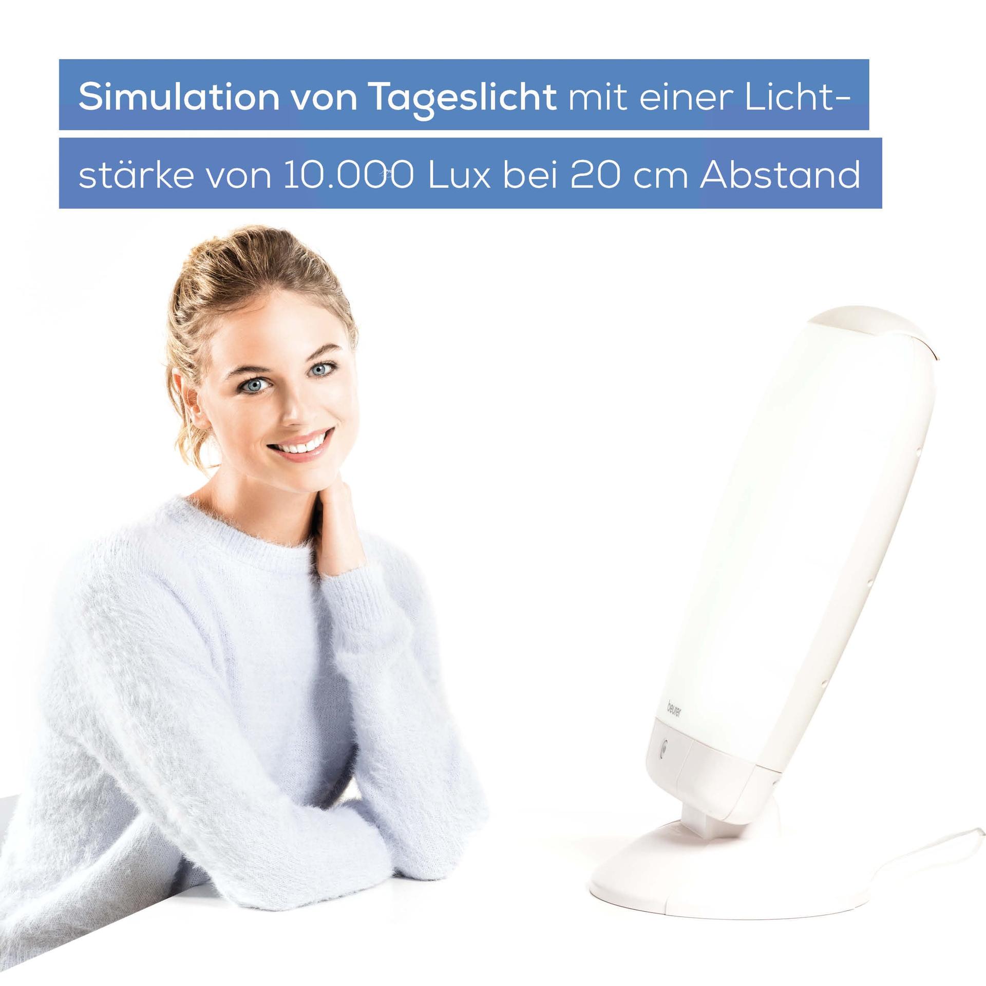 Beurer TL 80 päevavalguslamp, päevavalguse simulatsioon, sujuv kalde reguleerimine – detailne vaade