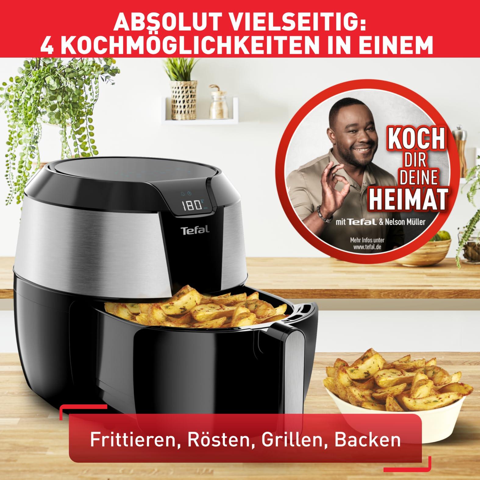 Tefal kuumaõhufritüür Easy Fry XXL, Air Fryer, 1850 W, 5,6 L, 8 portsjonit, 8 automaatprogrammi, digitaalne ekraan, energiasäästlik, tervislik fritüür ilma õlita, roostevaba teras, EY701D – pilt 10