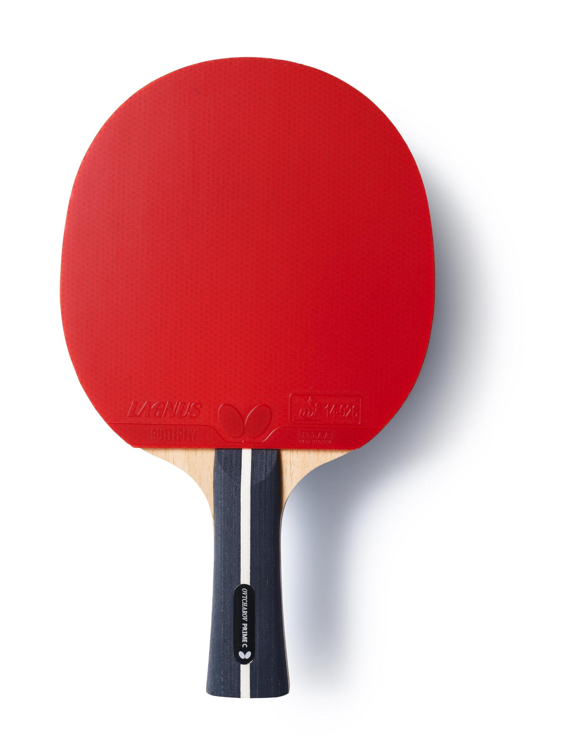 Butterfly lauatennisereket Ovtcharov Prime C | Profi-karbonreket edasijõudnud mängijatele | ITTF-i võistlusheakskiit | Ülitäpne kleepuv kumm maksimaalse pöörde saavutamiseks – detailne vaade