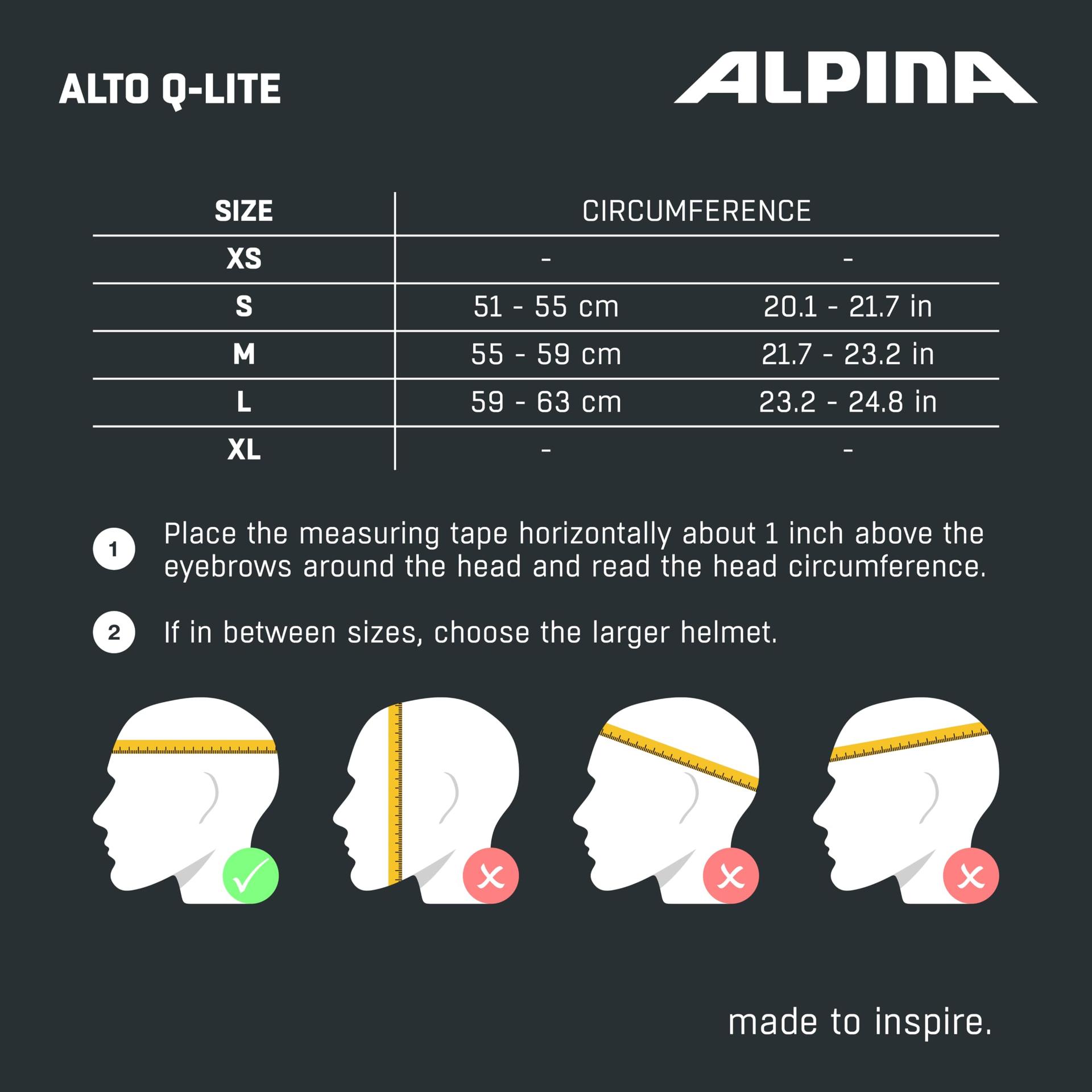 Alpina Unisex-Täiskasvanute Alto Q-LITE suusakiiver, must matt, L(59-63) – pilt 8
