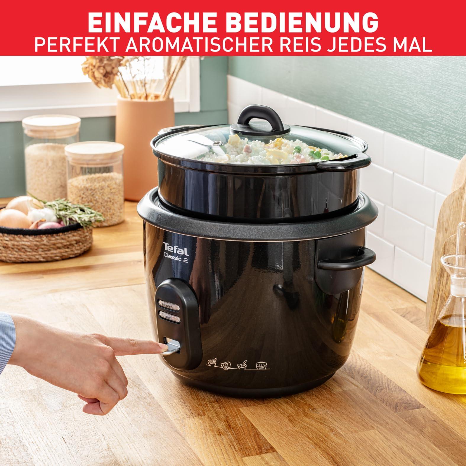 Tefal New Classic riisikeetja RK1038 | automaatsed programmid | soojashoidmise funktsioon | 5L maht | aurutamisfunktsioon | must-metallik – pilt 7