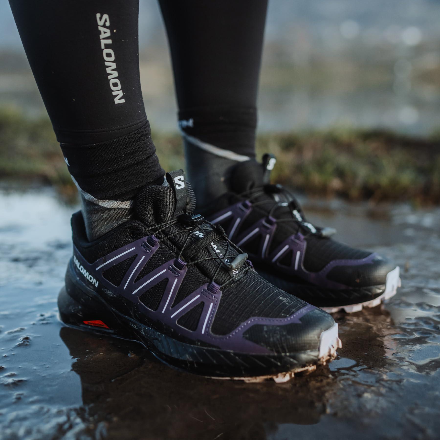 Salomon Speedcross Peak naiste trail-jooksujalatsid, välistingimustele valmis, maastikukaitse ja aktiivne haarduvus, must, 39 1/3 – pilt 8