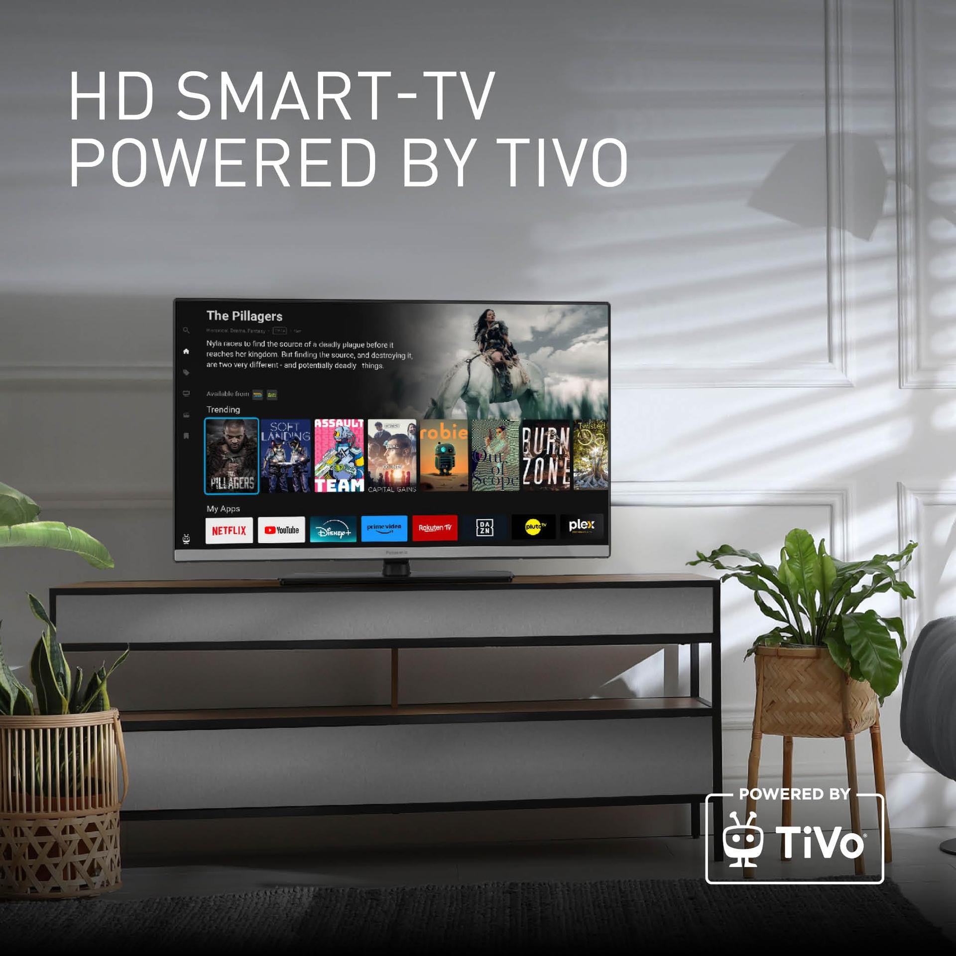 Panasonic TB-32S40AEZ, S40 seeria 32-tolline HD LED nutiteler, 2024, TiVo, Google ja Alexa hääljuhtimine, mängurežiim, meediapleier, HDR, HDMI, WiFi – erakordne visuaalne kogemus – pakend ja tarvikud