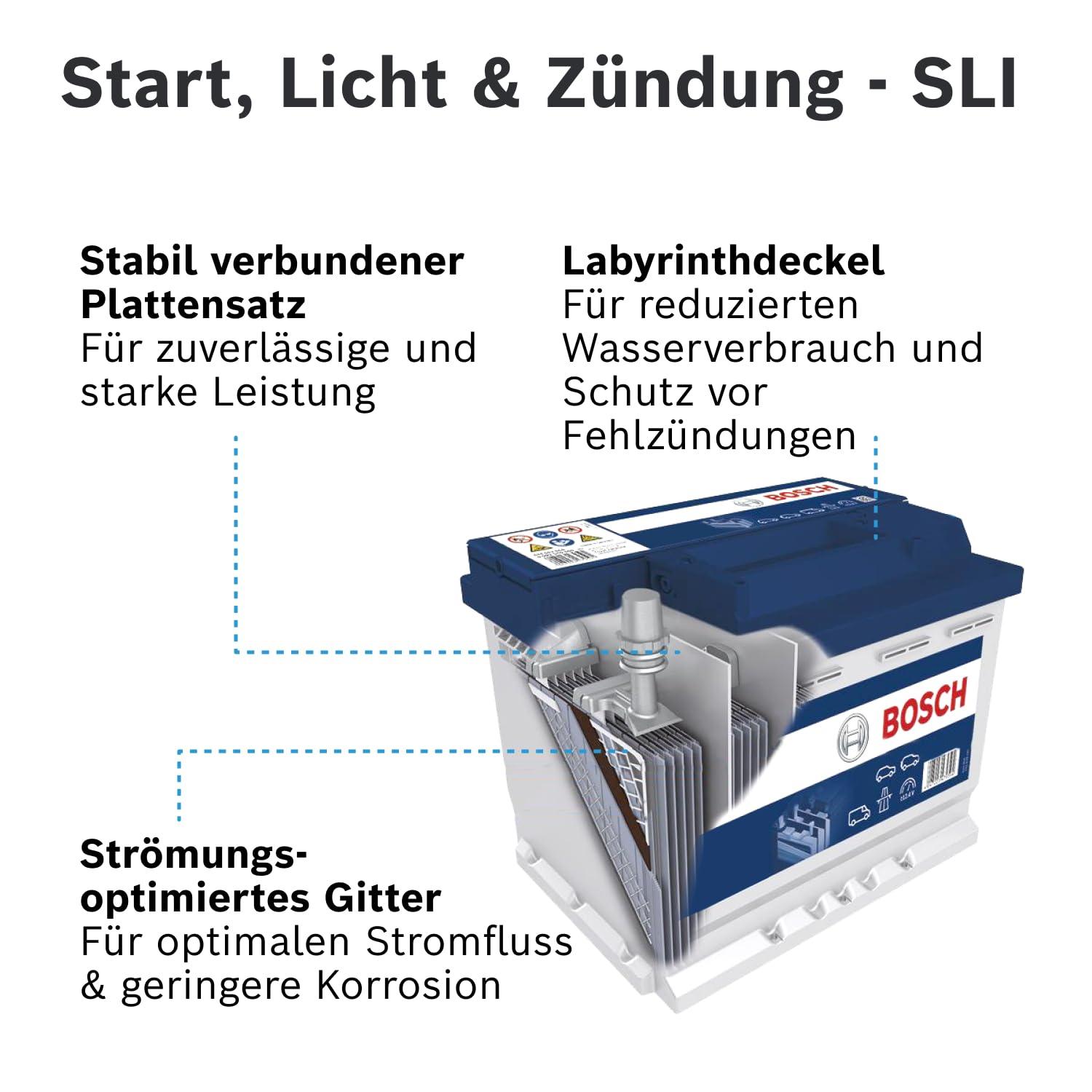 Bosch S4 001 Autobatteri 44 Ah – 440 A – 12 V, Pliiakuga autoaku sõidukitele ilma Start-Stopp-süsteemita – Polaarsus: vasak – parem +, 207 x 175 x 175 mm – lisavaade