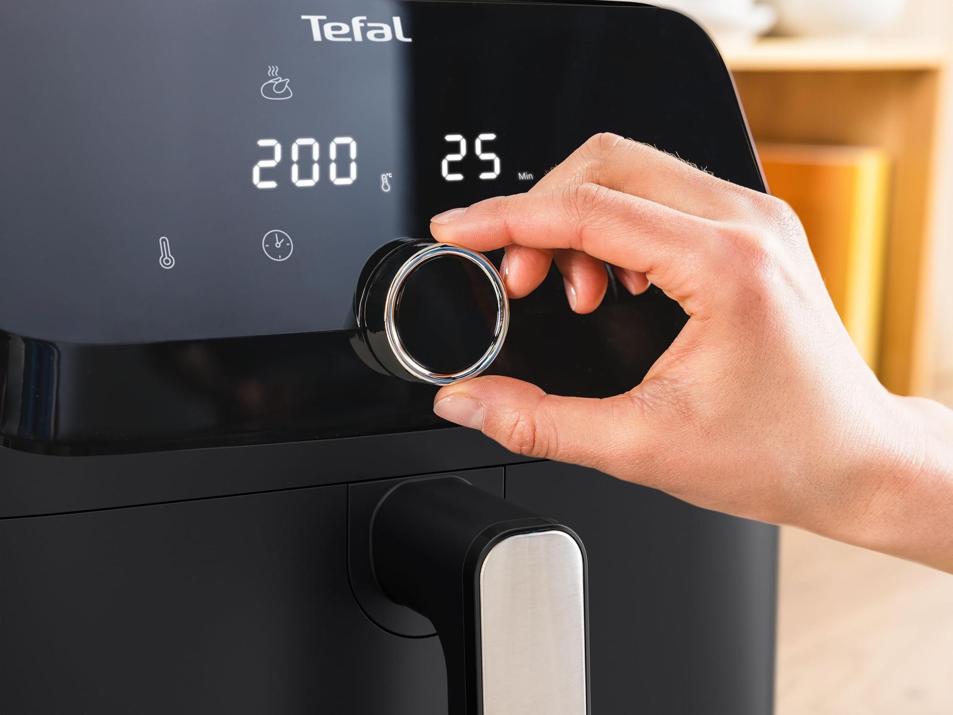 Tefal Easy Fry Mega kuumaõhufritüür, 7,5 liitrit, kuni 8 inimesele, 99% vähem rasva, 8 automaatset küpsetusprogrammi, digitaalne ekraan, nõudepesumasinas pestav, must, EY8558E0 – pilt 7