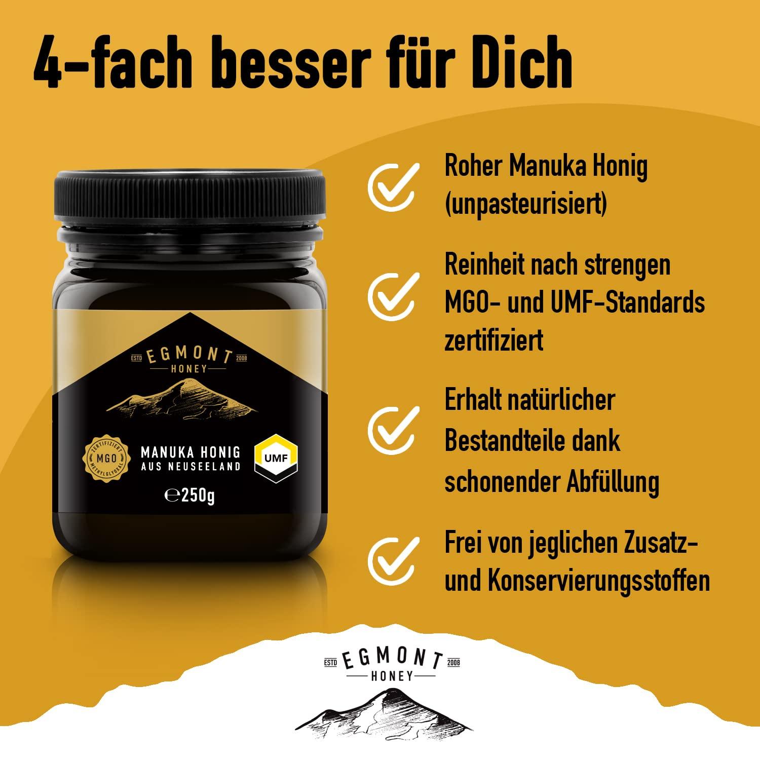 Egmont Manuka Mesi 829+ MGO 20+ UMF 500g | Sertifitseeritud MGO- ja UMF-sisaldus | 100% Naturaalne Toores Mesi | Valmistatud Uus-Meremaal – kasutusnäide