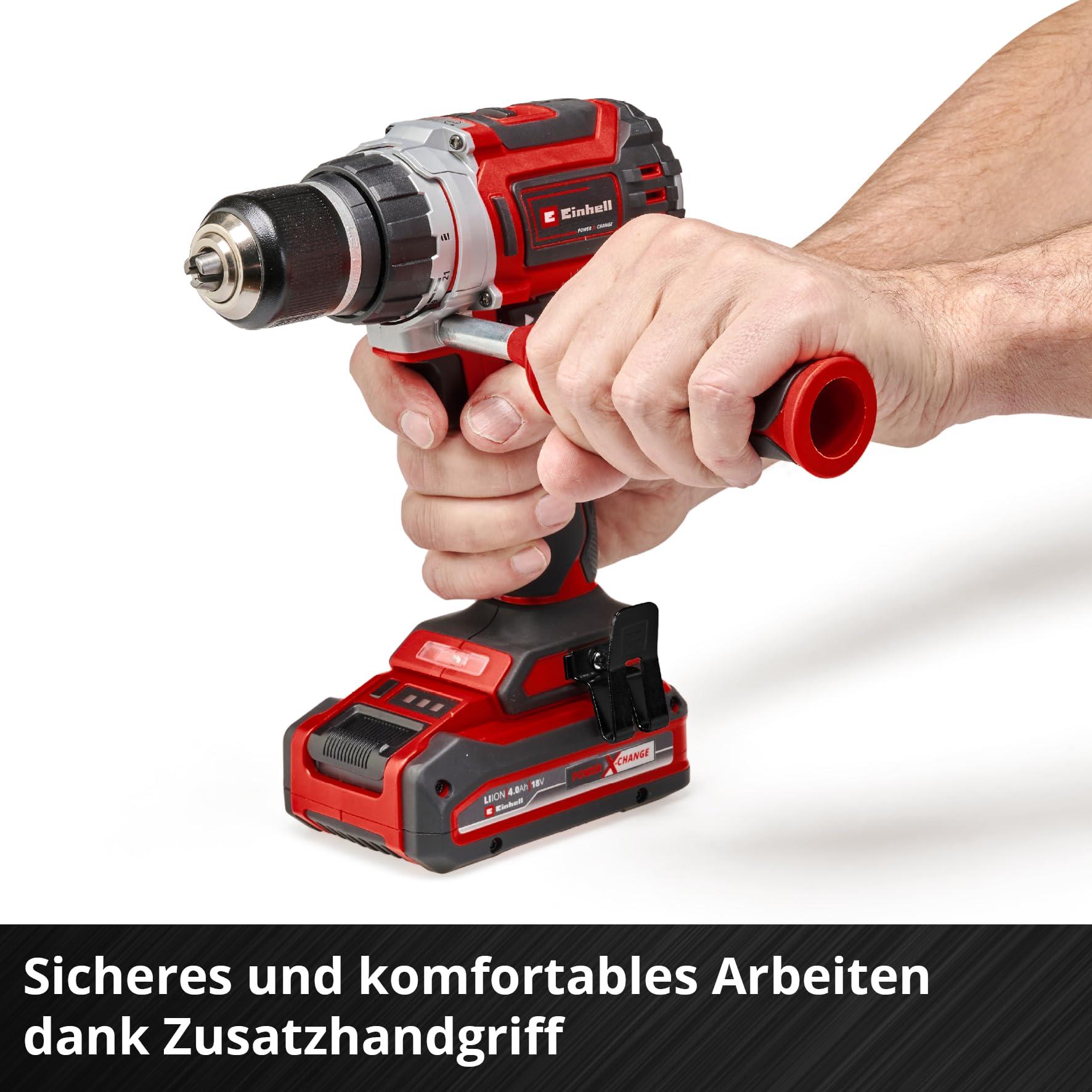 Einhell Professional akuga puurtrell TP-CD 18/60 Li BL – Solo Power X-Change (Li-Ion, 18 V, harjadeta mootor, 13 mm metallist kiirkinnitusega padrun, 2-käiguline käigukast, ilma aku ja laadijata) – lisavaade