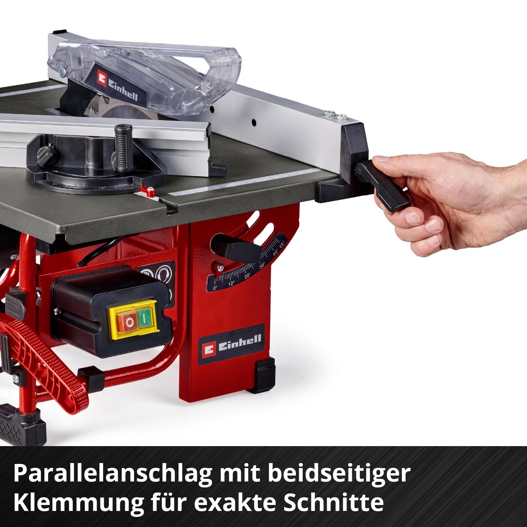 Einhell lauatikksaag TC-TS 8 I (800 W, 45 mm lõike kõrgus, Ø 200 mm saeleht, nurga- ja paralleeljuhik, tolmuimeja ühendus, sisaldab HW/TCT-saelehte) – pilt 7